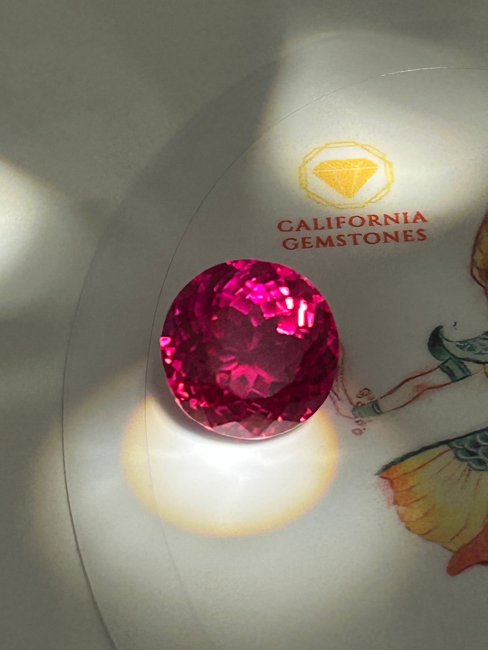 11.55 Carat ---- Vietnamese Red Spinel --- Brilliant Round Cut (1 of 4)