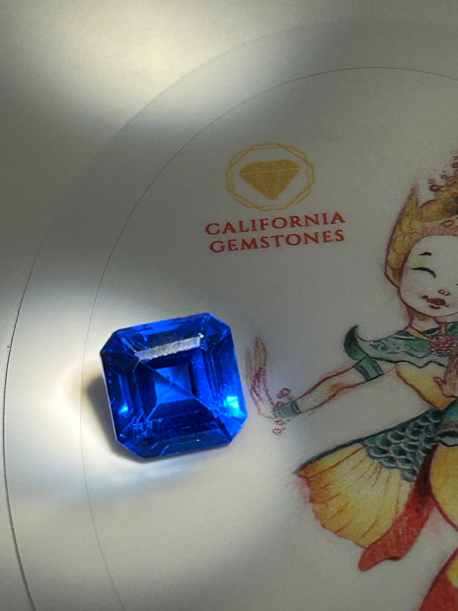 7.45 Carat ----Ceylon Royal Blue Sapphire --- Asscher Cut: A premium gemstone. Its defining feature is the rare blend of a highly saturated, regal blue color, a prestigious Sri Lankan origin, and the architectural, Art Deco geometry of an Asscher cut.