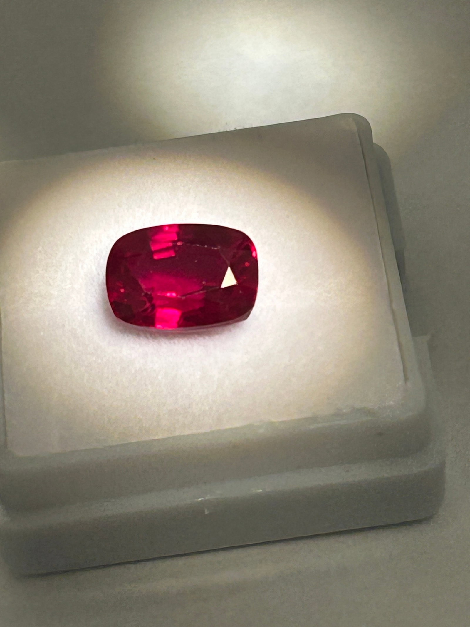 3.70 Carat ---- Pigeon Blood Ruby---- Oval Cut ---- Certified: Defined by a vivid, intense red color—often with slight purplish-red hues—and strong fluorescence, this oval-cut, 3.70ct gem is likely of Burmese or premium Mozambique origin. It represents top-ti