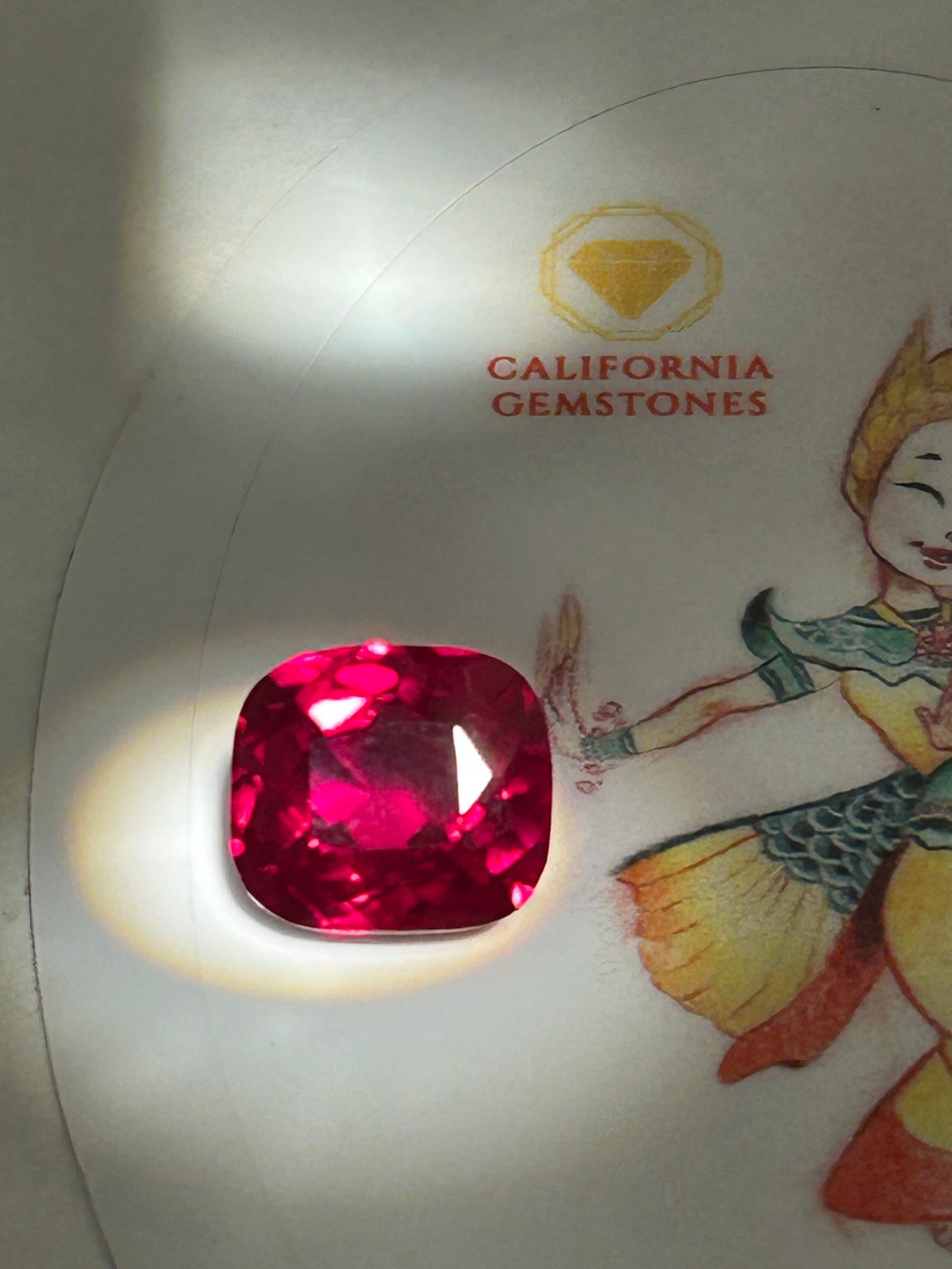 9.70 Carats -- Burmese Red Ruby--- Cushion Cut ---GGI Certified (1 of 4)