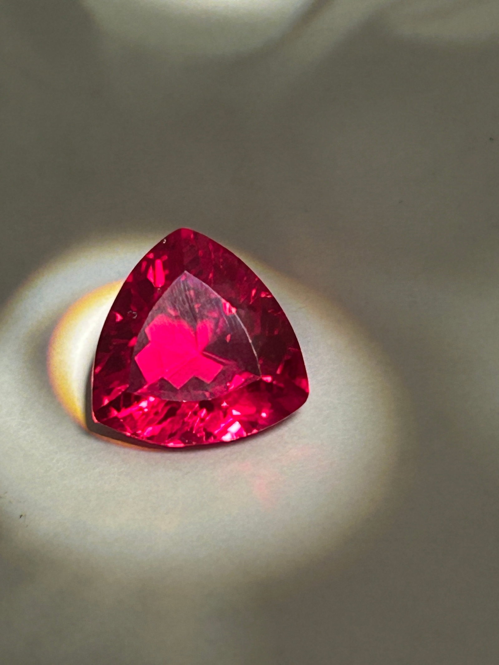 9.70 Carat -- Deep Red Mozambique Ruby --Trillion Cut --- EGL Certified (1 of 4)