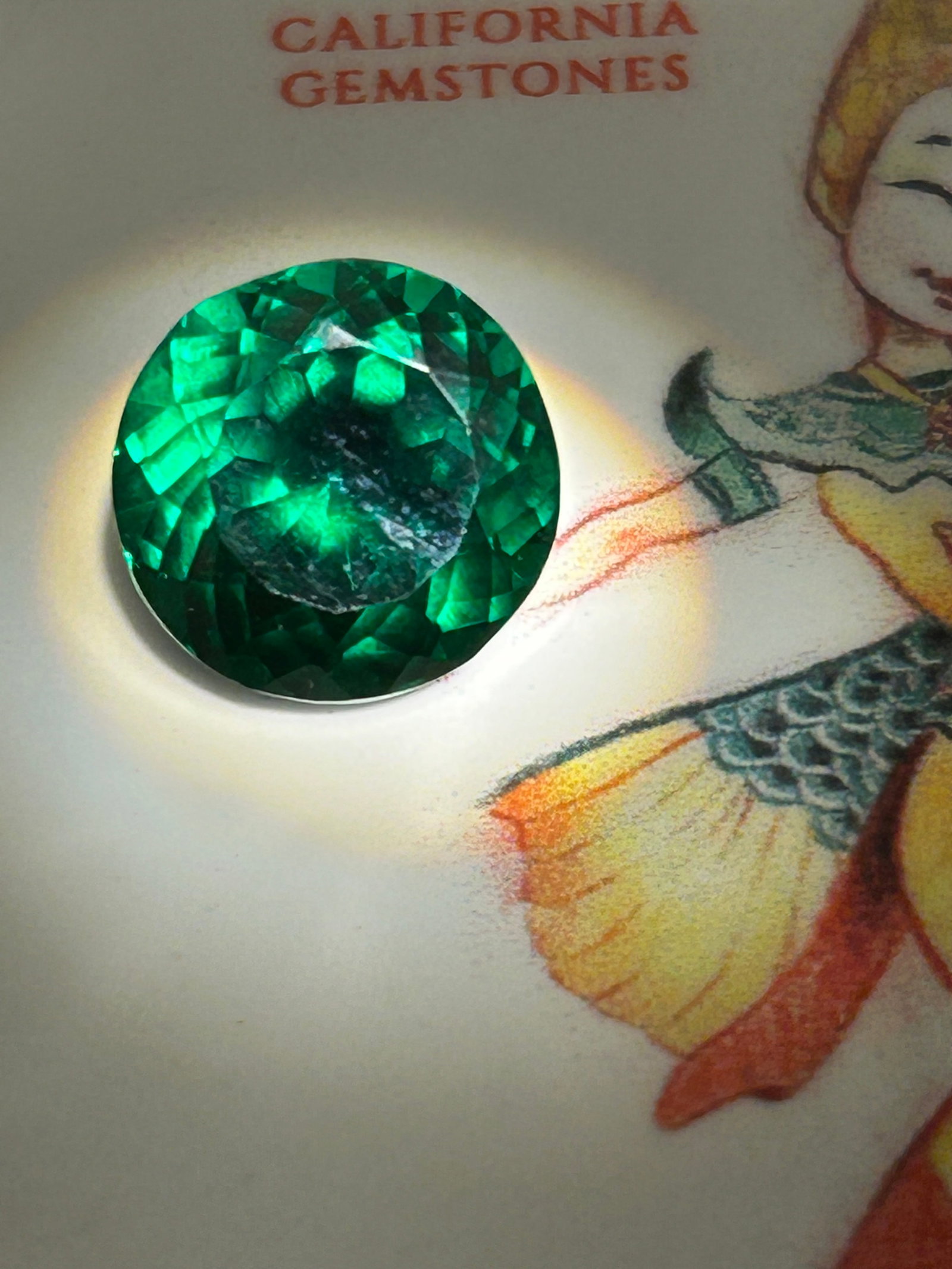 7.00 Carat ---- Colombian Emerald--- Brilliant Round Cut---- European Gem Lab Certified (1 of 5)