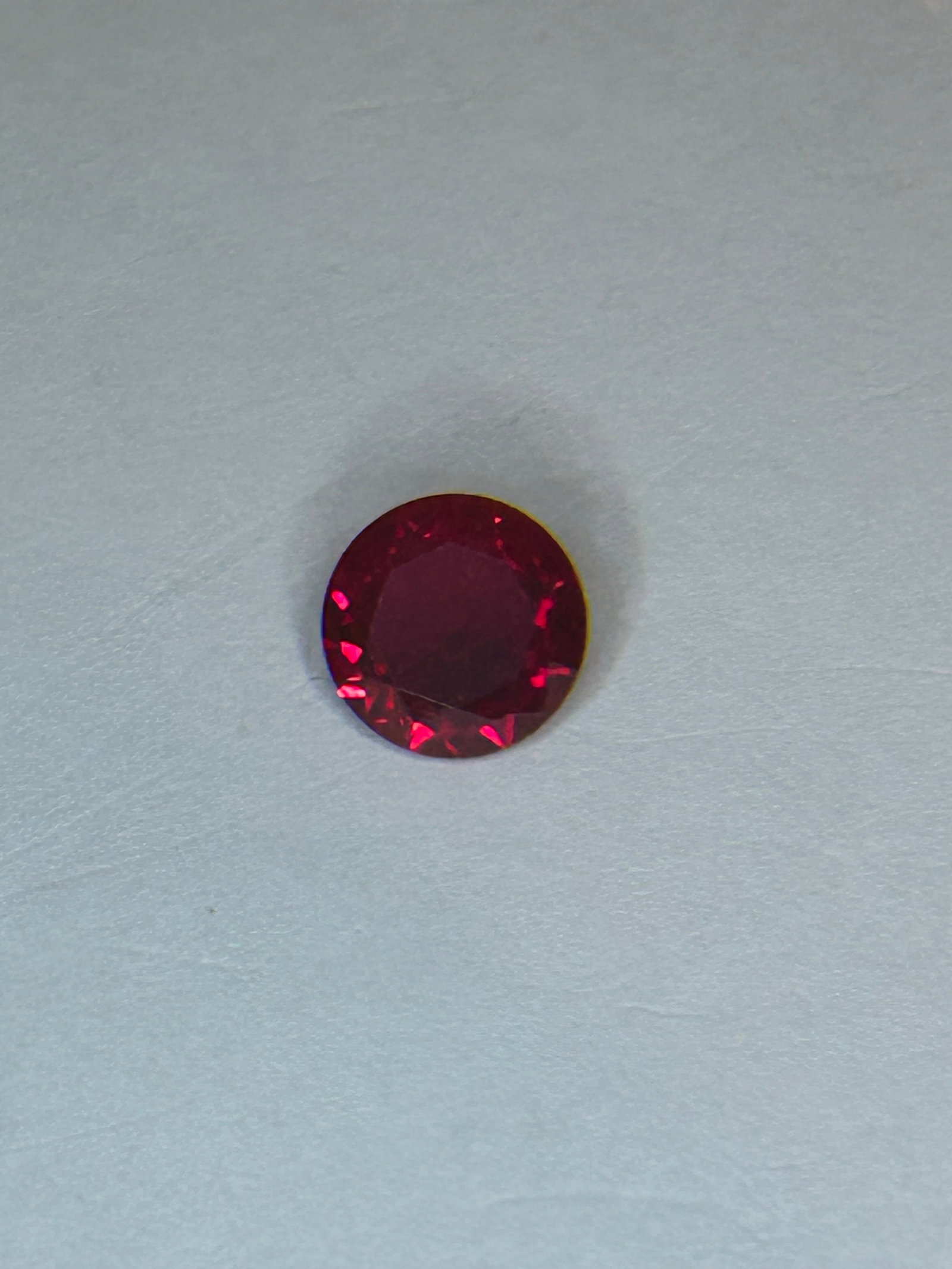 3.5 Carat --- Mozambique Red Ruby --- Round Cut - 2