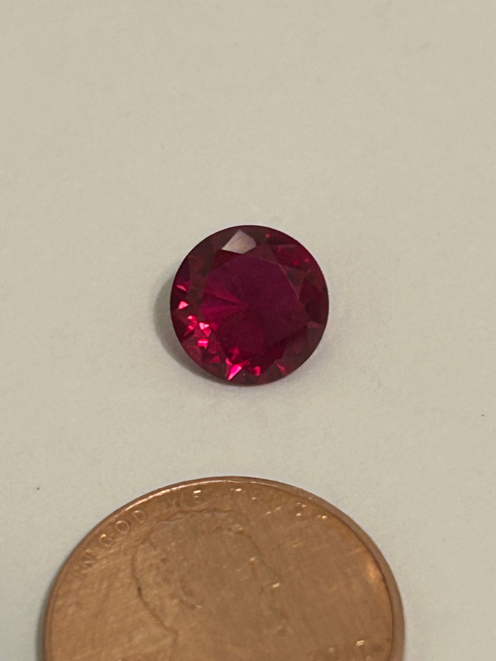 3.5 Carat --- Mozambique Red Ruby --- Round Cut - 4