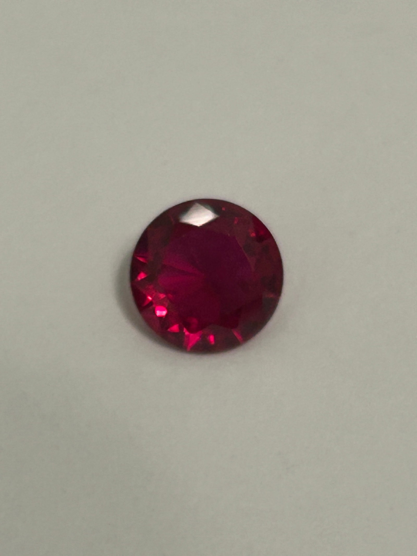 3.5 Carat --- Mozambique Red Ruby --- Round Cut - 5