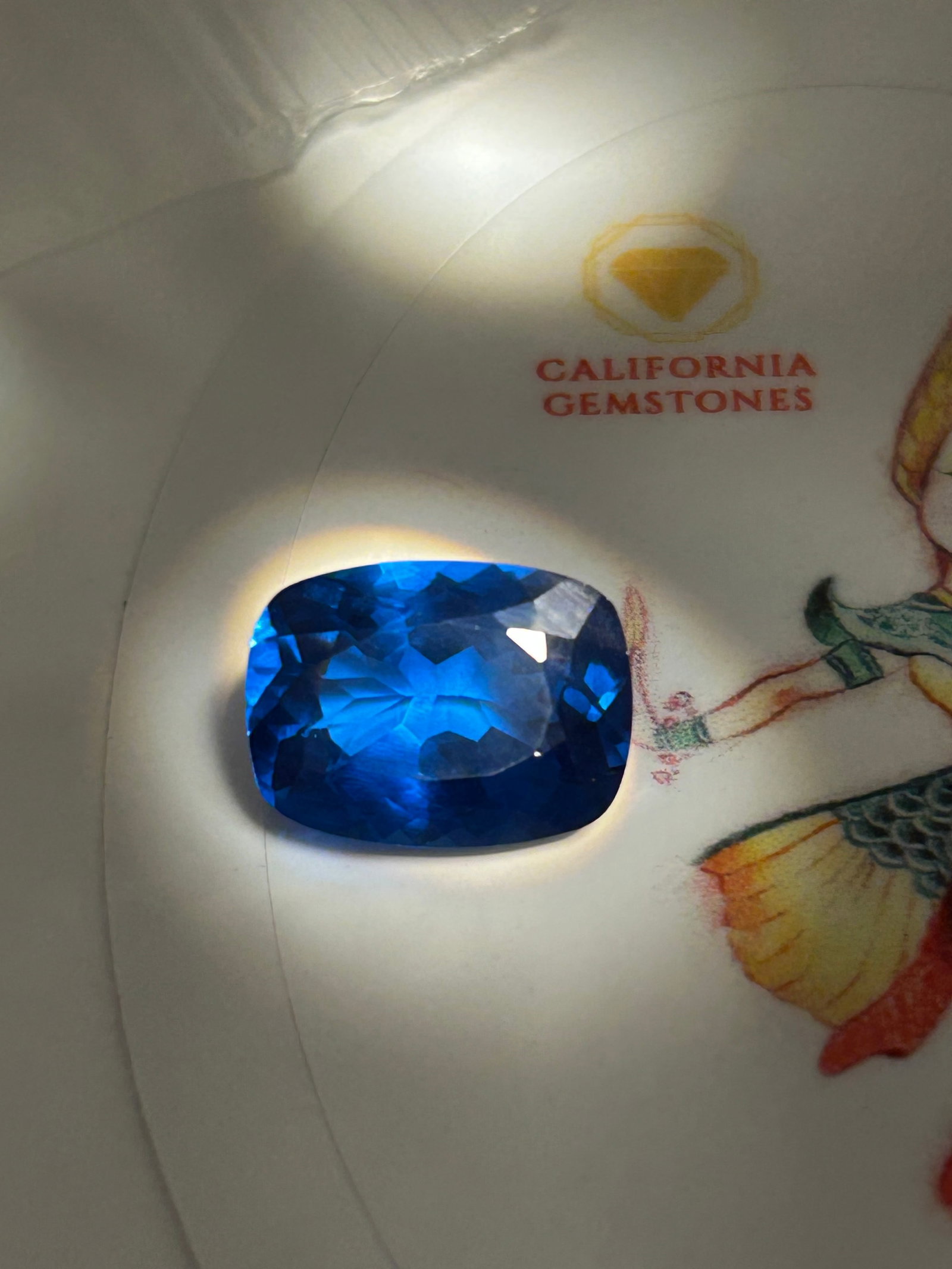 6.40 Carat ---- Natural Cambodian Royal Blue Topaz ---- Oval Cushion Cut (1 of 5)