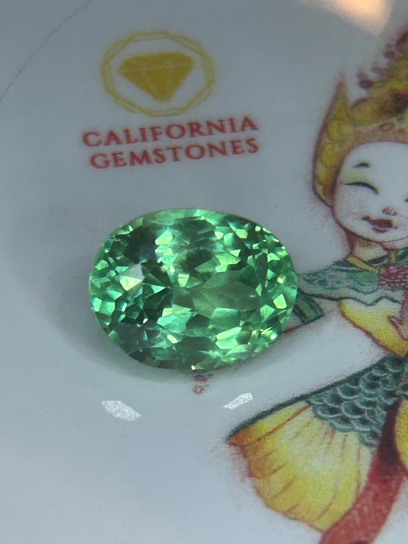 10.75 Carat ----Natural Indian Green Sapphire --- Oval Cut ---- European Gem Lab Certified: A mesmerizing gemstone. Featuring an elegant oval cut, it combines high durability with a rich, unique color profile that makes it a stunning centerpiece.