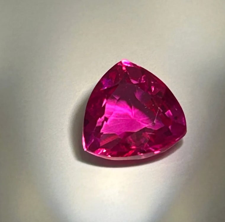 8 Carat ---- Natural Ceylon Pink Sapphire ---- Trillion Cut ---- EGL Certified: Known for its brilliant, modern triangular shape, this sapphire typically showcases a vivid pink hue, striking color, and is suited for high-end, jewelry pieces. Genuine, high-quality, unheated Ceylon