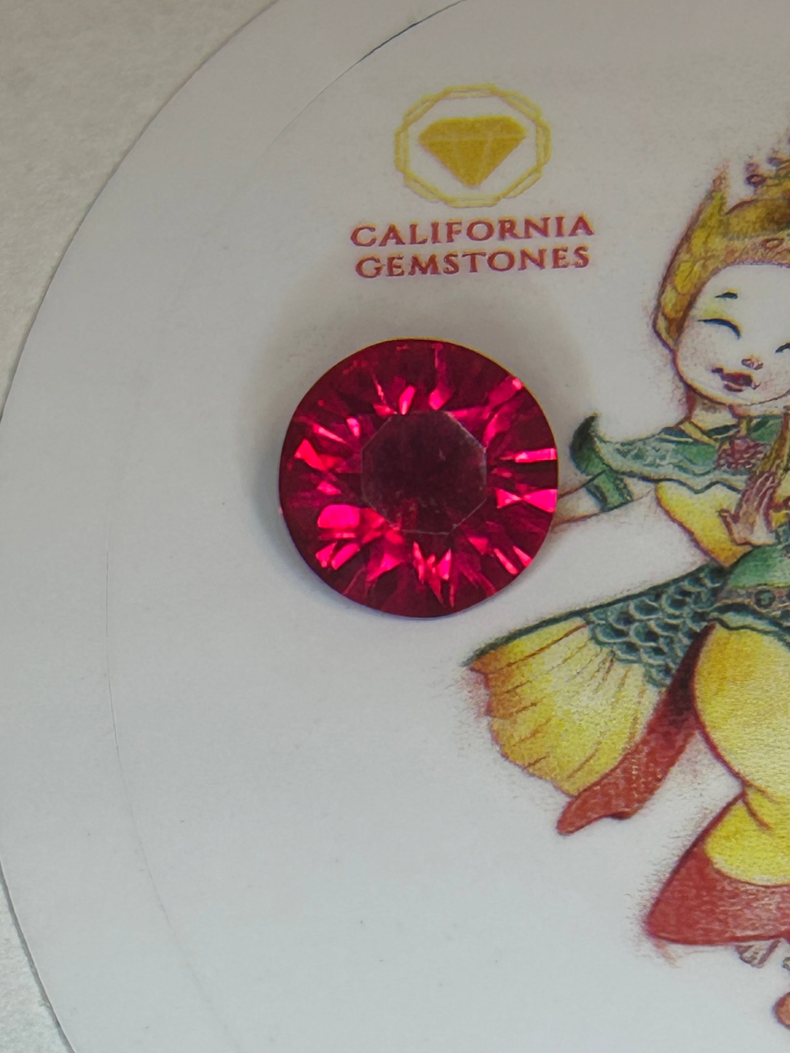 8.9 Carat ---- Natural Blood Ruby-- Brilliant Round Cut -- GGL Certifed: Pigeon's Blood gems feature a vivid, saturated red color with subtle blue/purple undertones and high clarity. The brilliant round cut maximizes its fiery sparkle