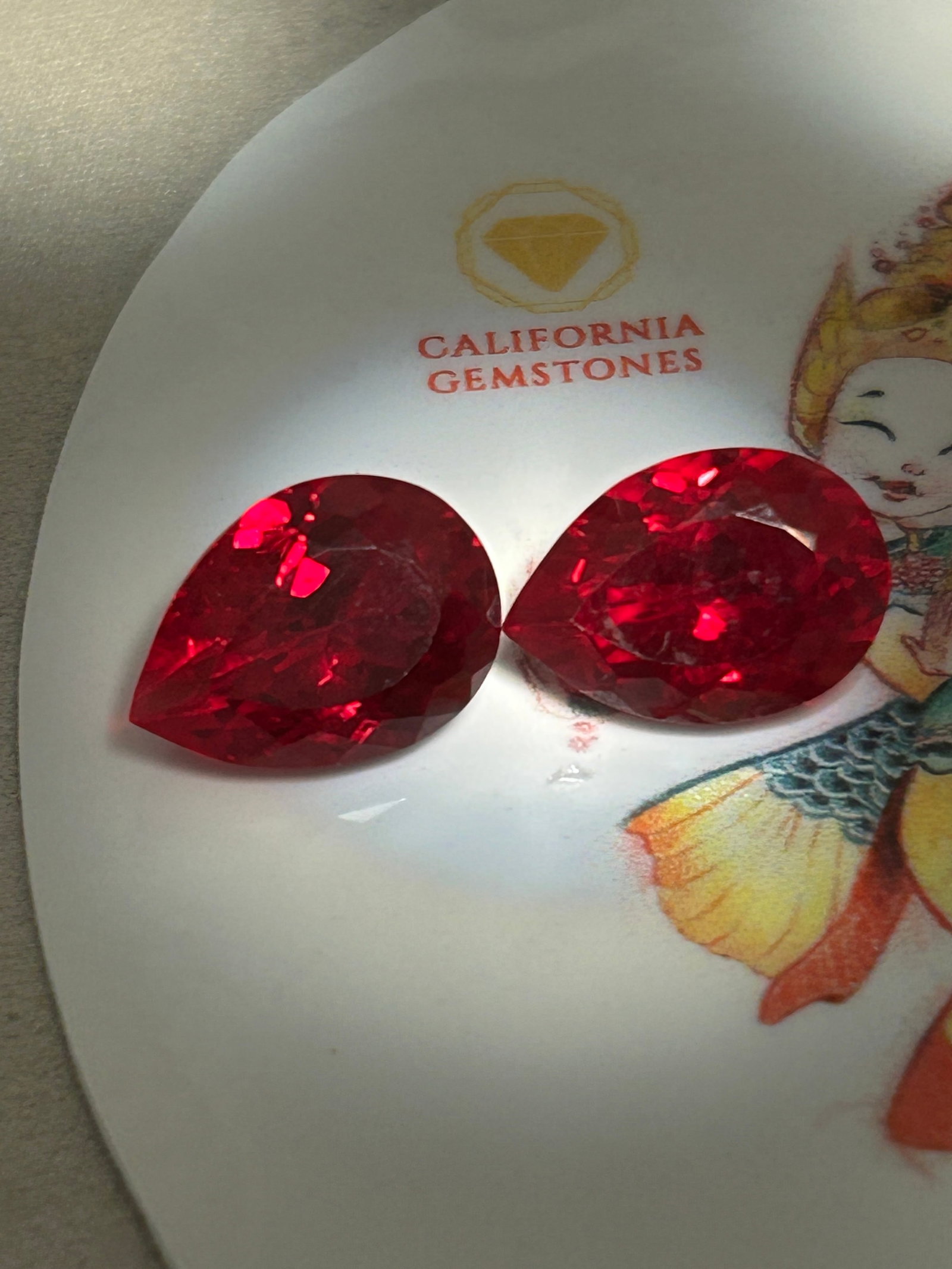 20.10 Carat ---- Natural Ruby PAIR ---- Pear Cut --- EGL Certified (1 of 5)