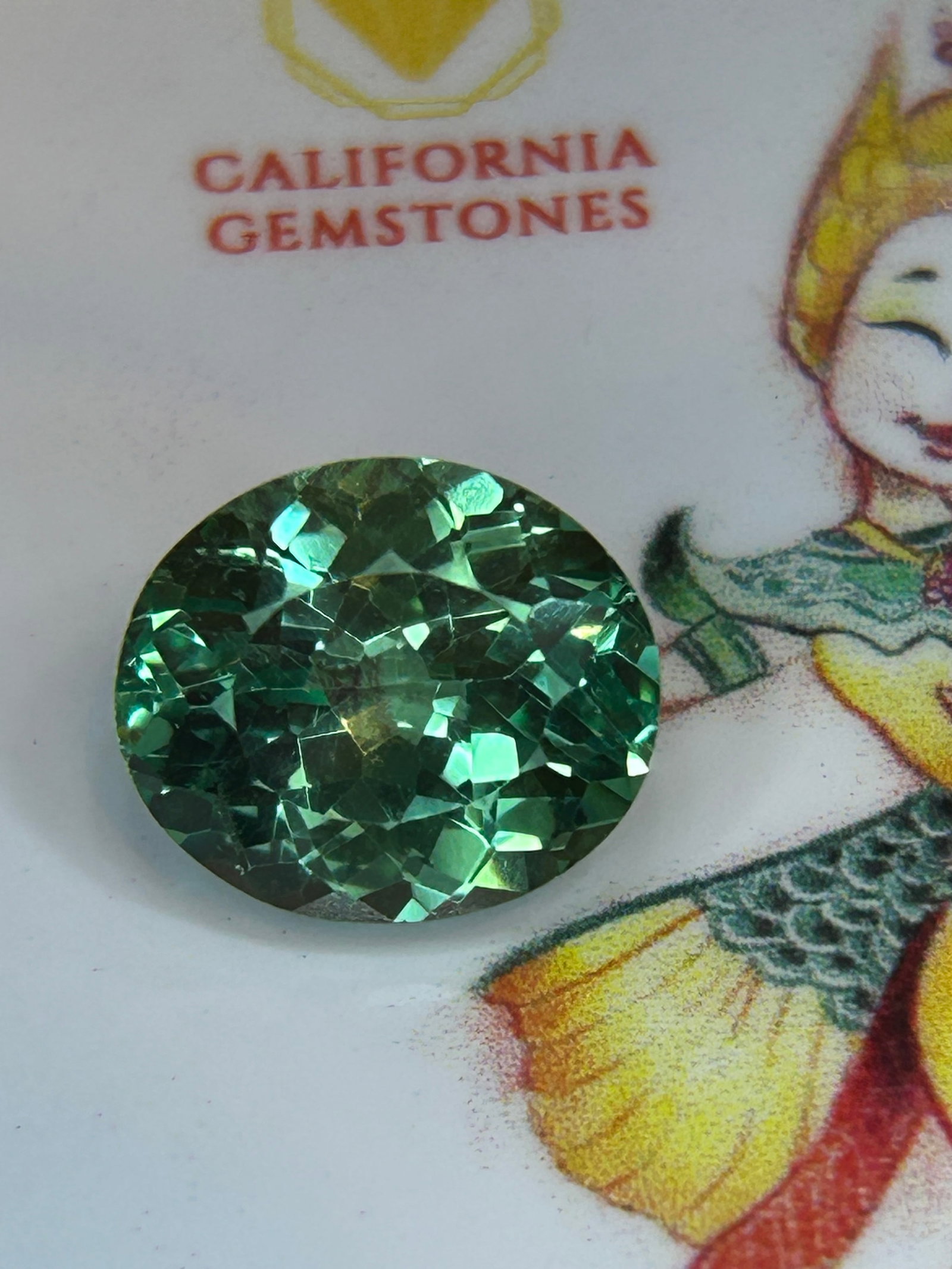 10.00 Carat --- Natural Green Sapphire --- Brilliant Oval Cut--- EGL Certified: a brilliant oval cut is an exceptionally large, rare, and striking gemstone. Ranking a 9 on the Mohs hardness scale, this durable stone is ideal for a bold statement ring or heirloom, boasting a combi
