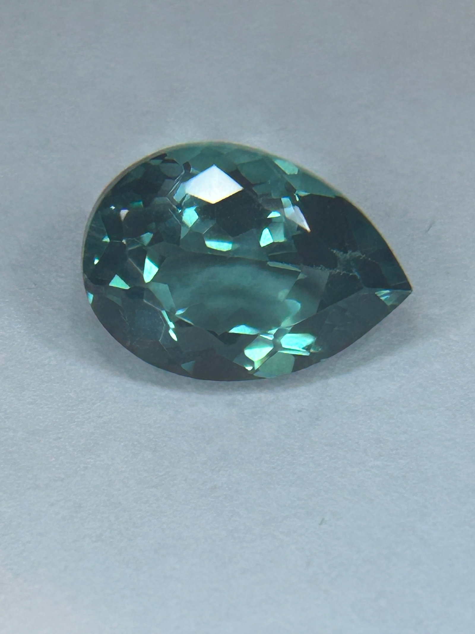 9.60 Carat ----Natural Green Sapphire----Pear Cut---EGL Certified (1 of 4)