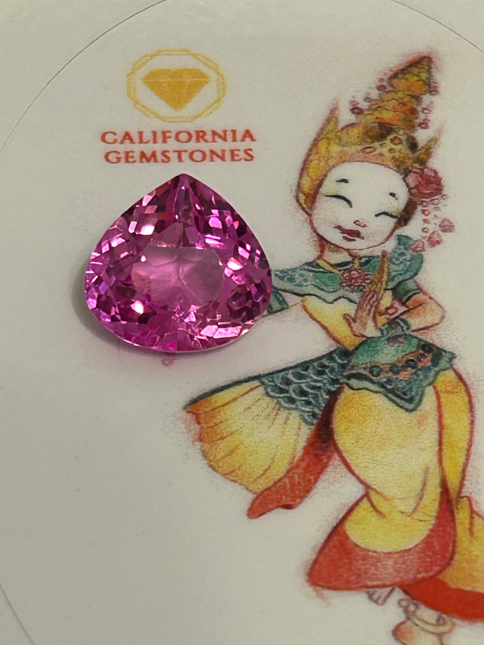 10.91 Carat ----Pink Sapphire----Pear Cut---IGI Certified (1 of 4)