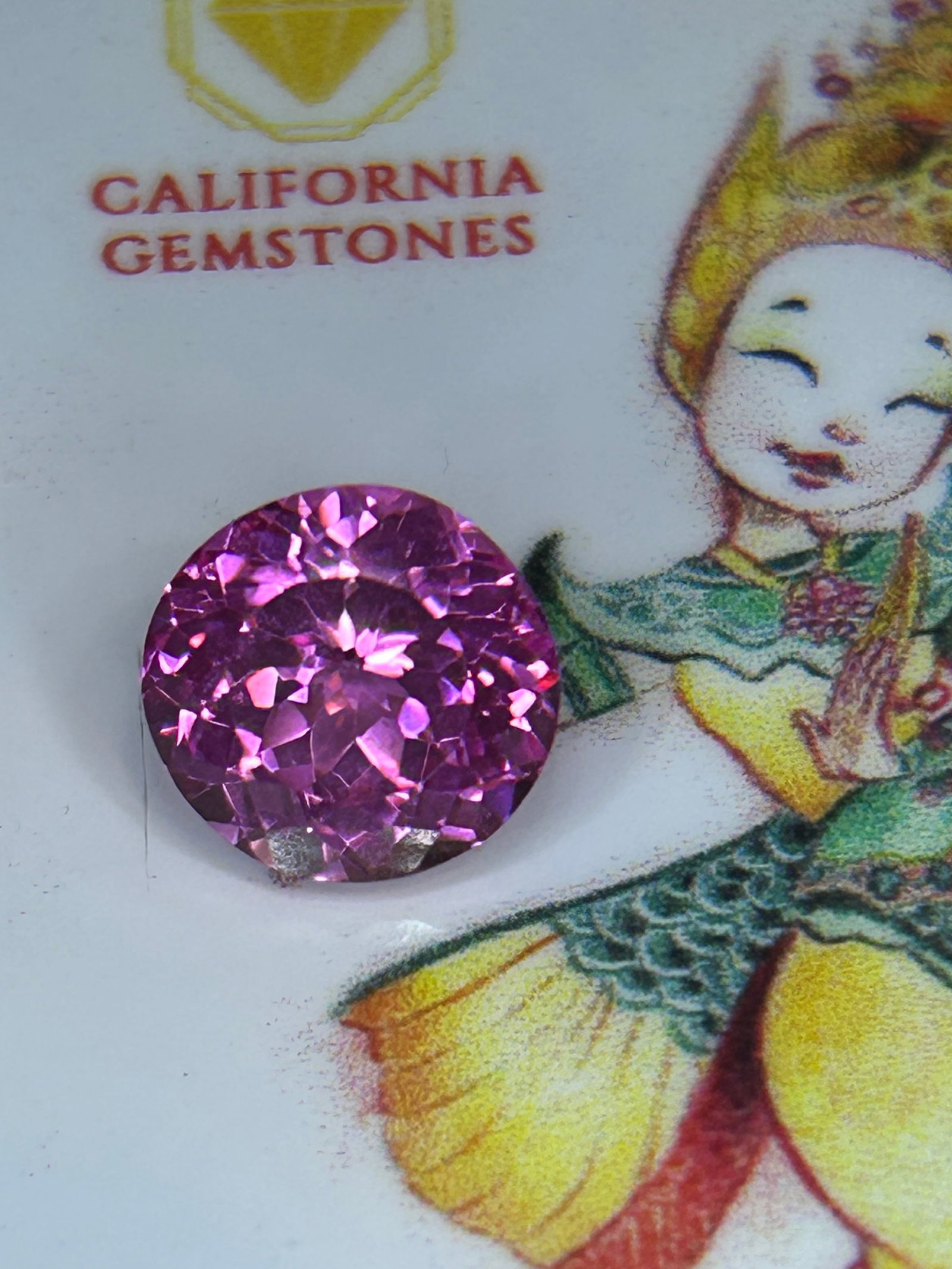 5.06 Carat ---- Natural Ceylon Pink Sapphire---- Round Cut ---- ASGL Certified: Known for its bright saturation and clarity, this round-cut stone is highly sought after for luxury jewelry.