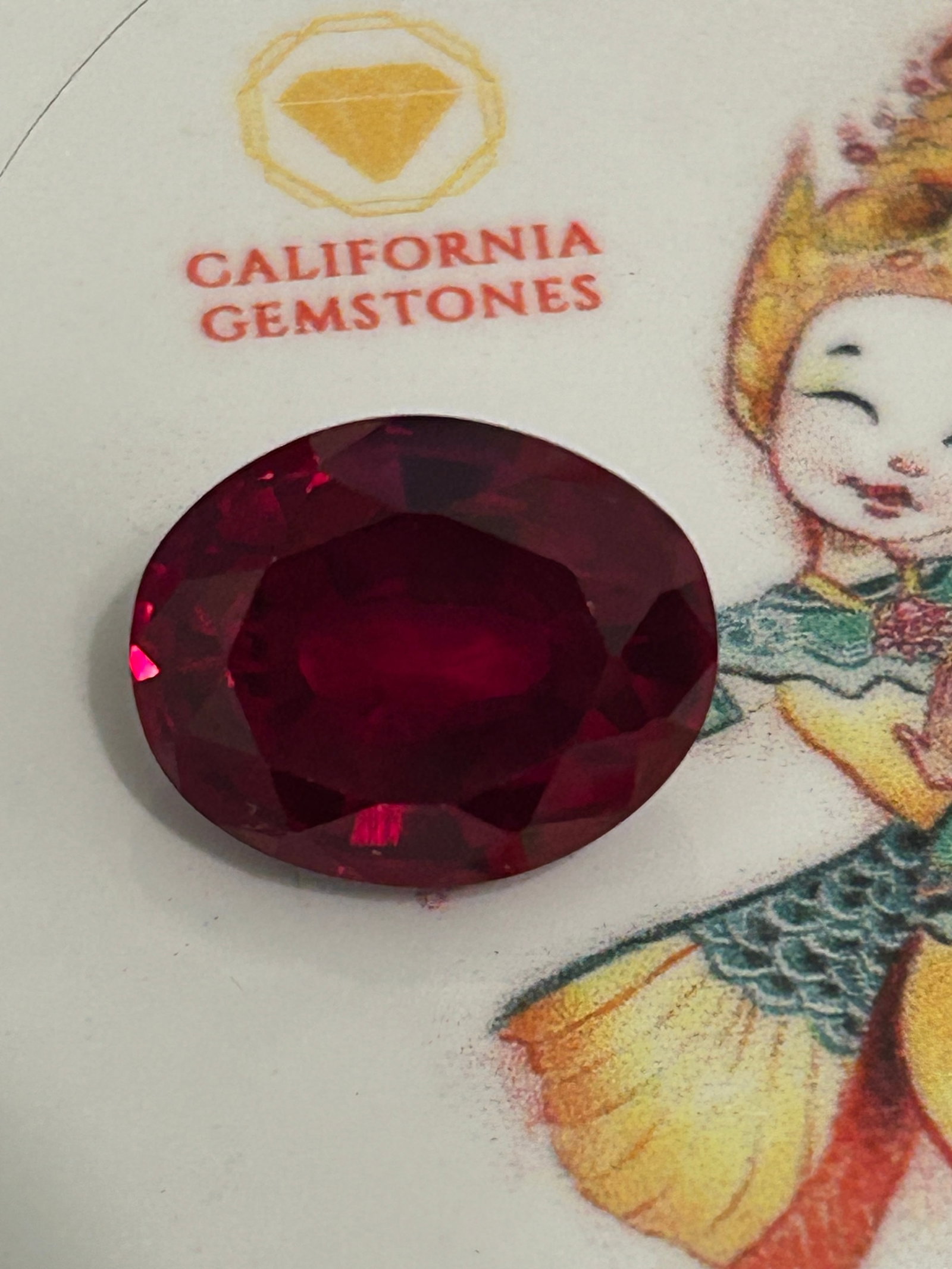 13.97 Carat -- Deep Red Ruby --Oval Cut --- IGI Certified - 3