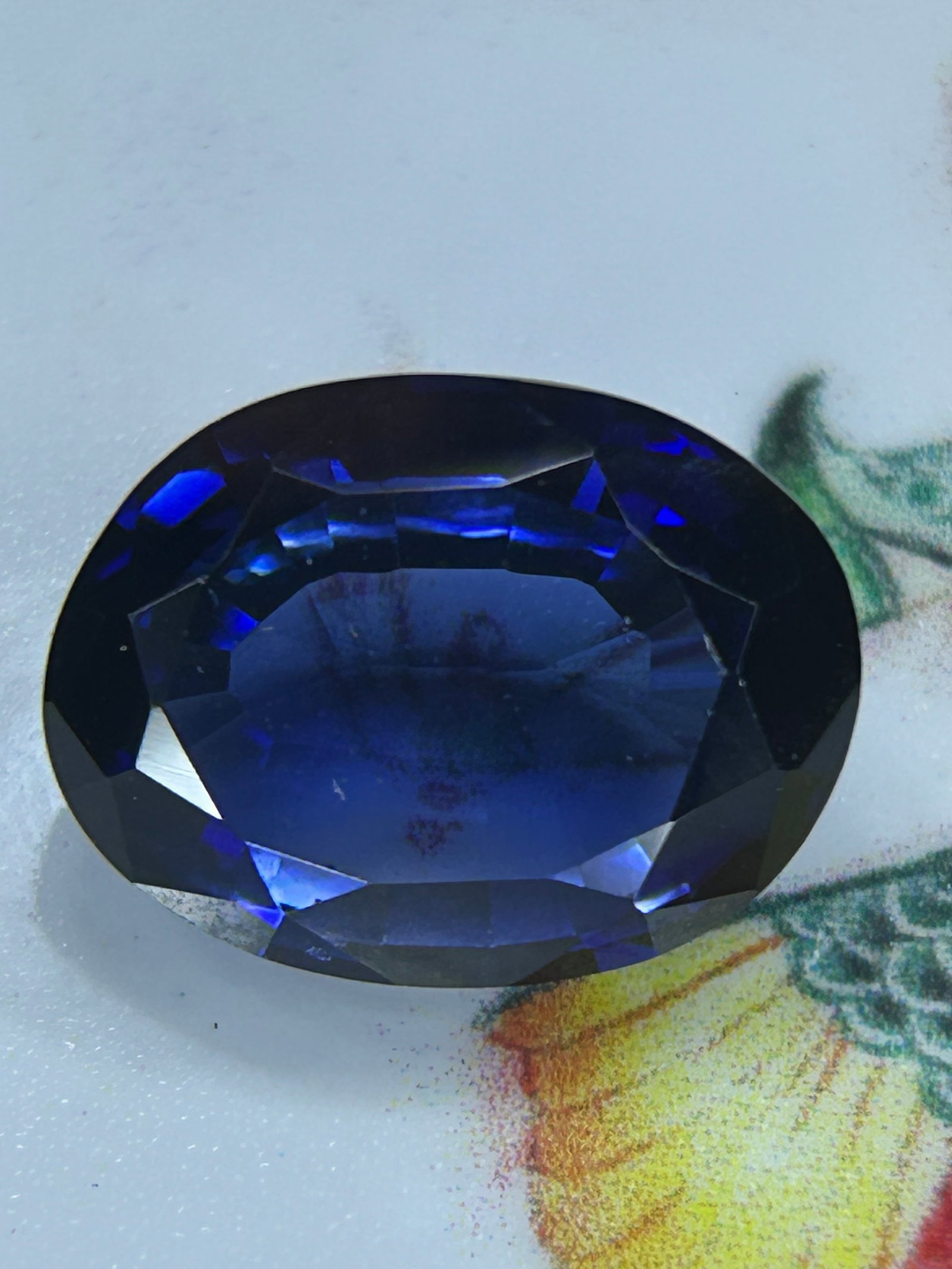 9.90 Carat Natural Pakistani Midnight Blue Sapphire Oval Cut EGL Certified (1 of 4)