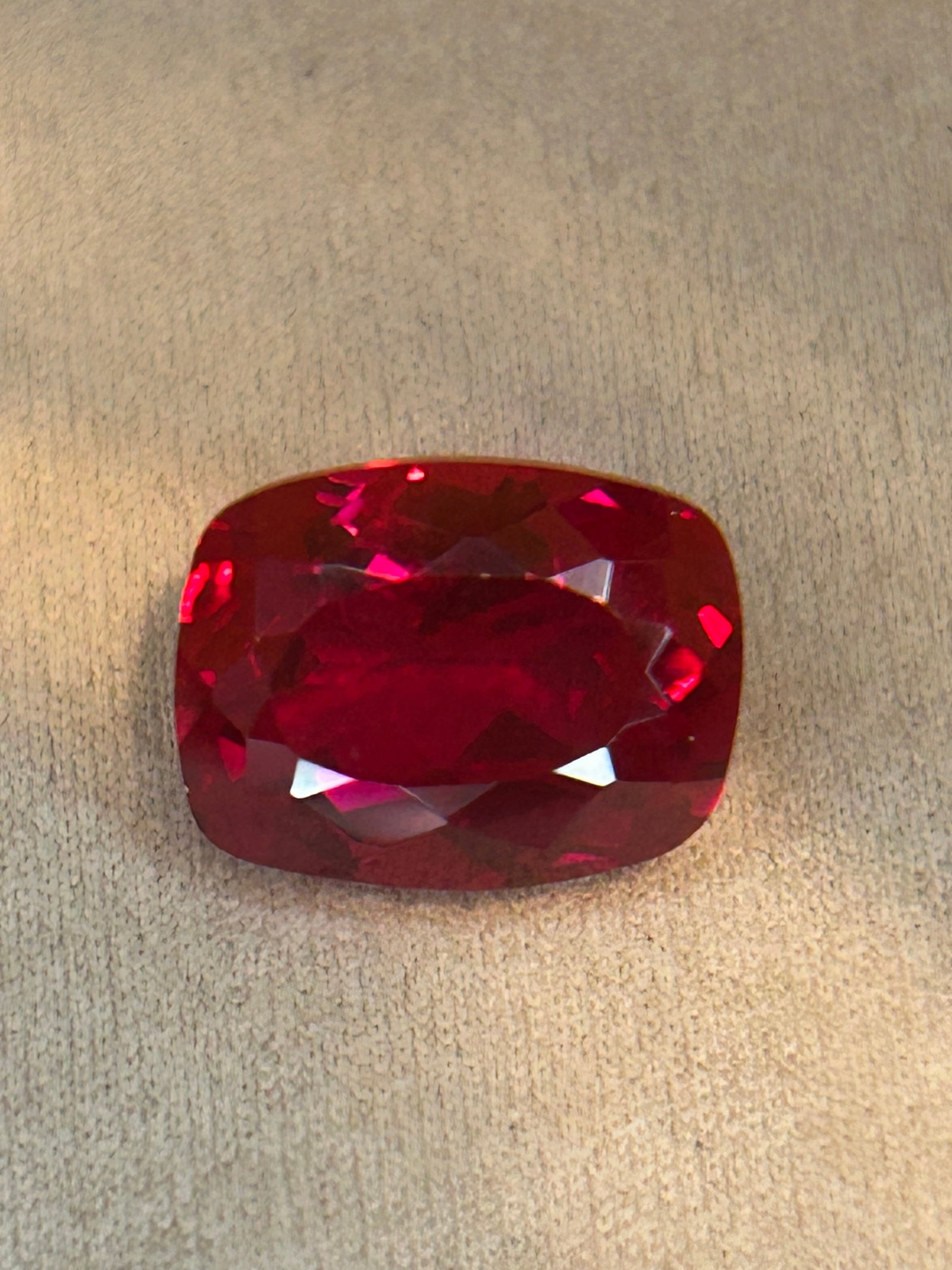 6.55 Carat ---- Natural Mozambique Ruby--- Oval Cushion Cut ---- AGL Certified (1 of 3)
