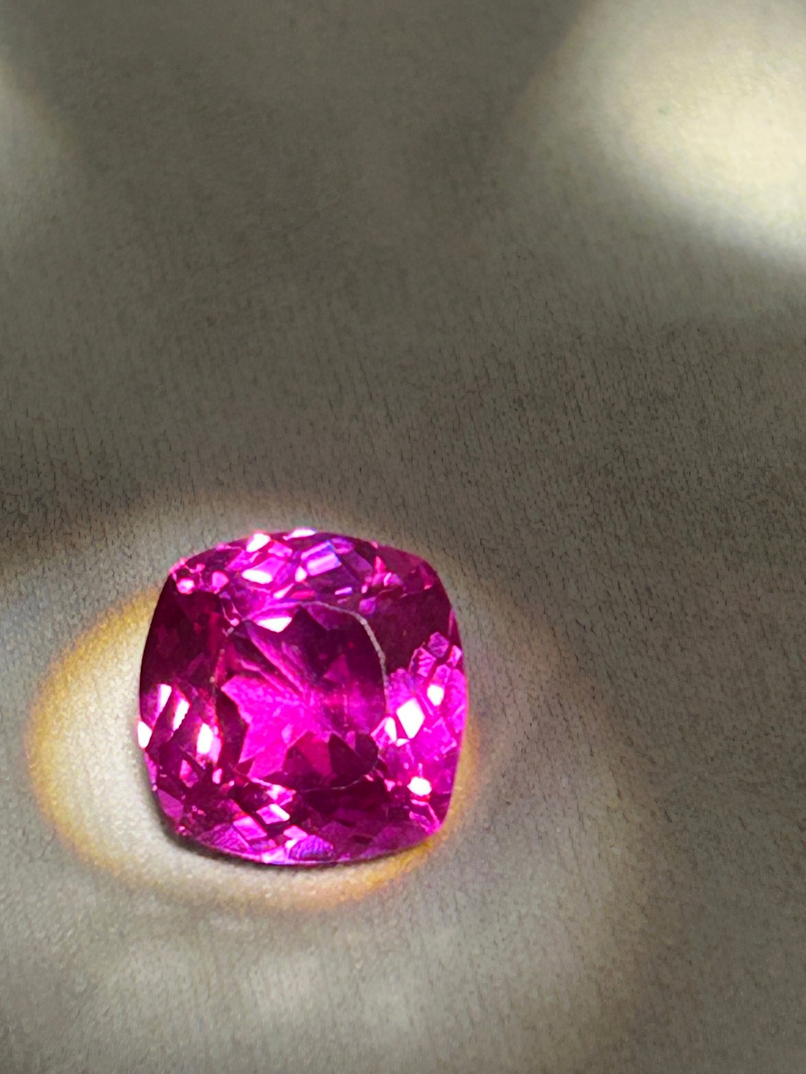 6.80 Carat--- Natural Raspberry Rhodolite Garnet ---Brilliant Cushion Cut ---- AGL Certified (1 of 3)