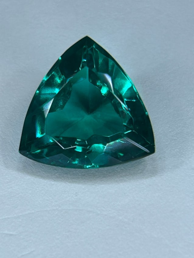 10.05 Carat ---Brazilian Teal Tourmaline --- Trillion Cut ---- GGL Certified (1 of 3)