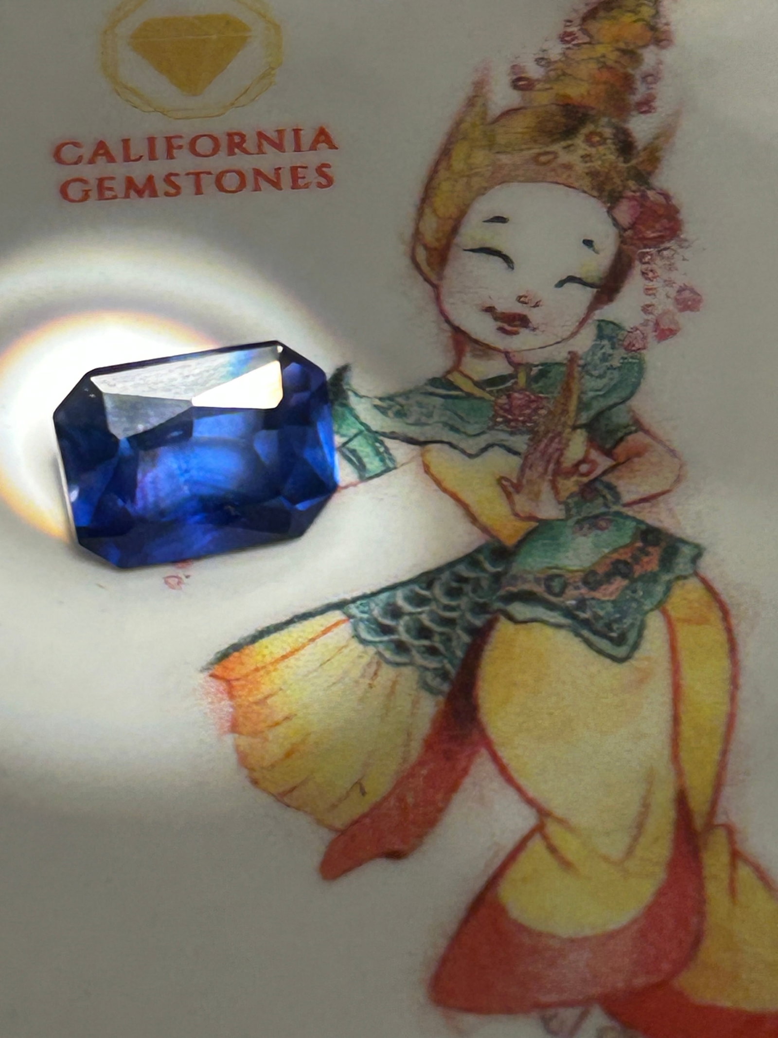 4 Carat---Natural Sri Lankan Blue Sapphire---Emerald Cut----GIE Certified: Pairing the lively, highly desired "Royal blue" color with an elegant, architectural step-cut faceting, making it a spectacular and sophisticated choice for high-end jewelry
