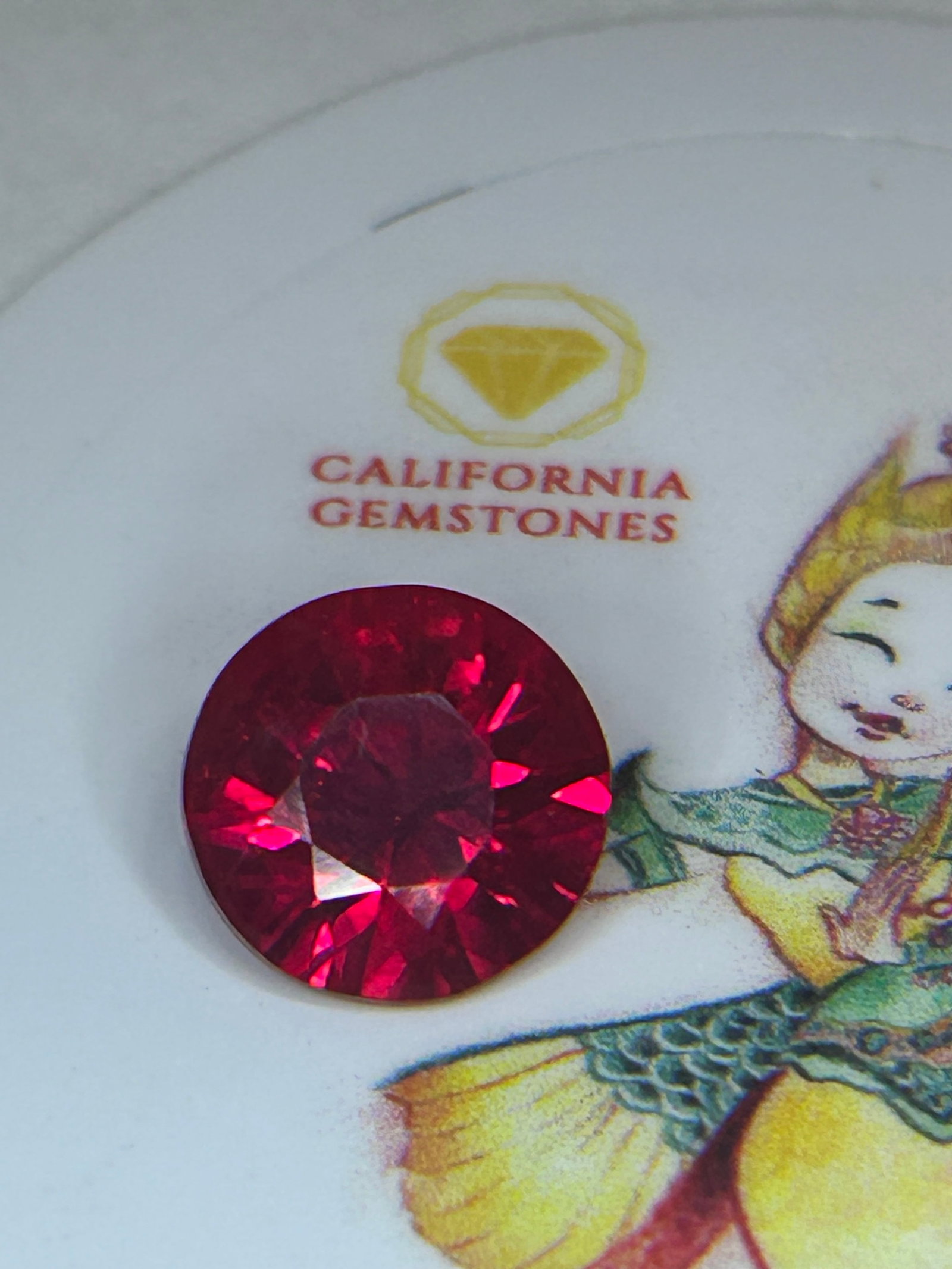 7.40 Carat---Natural Red Ruby---Brilliant Round Cut ---- Certified