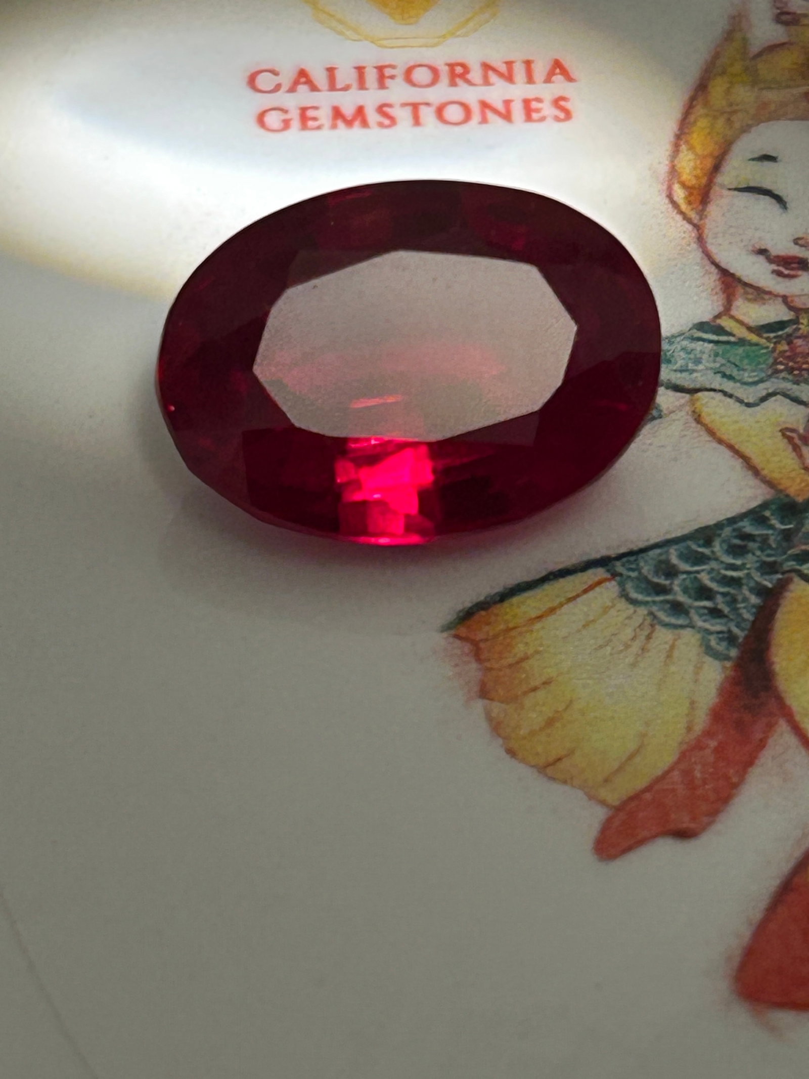 7.65 Carat ---- Natural Mozambique Blood Ruby--- Brilliant Oval Cut---- GGL Certified (1 of 3)