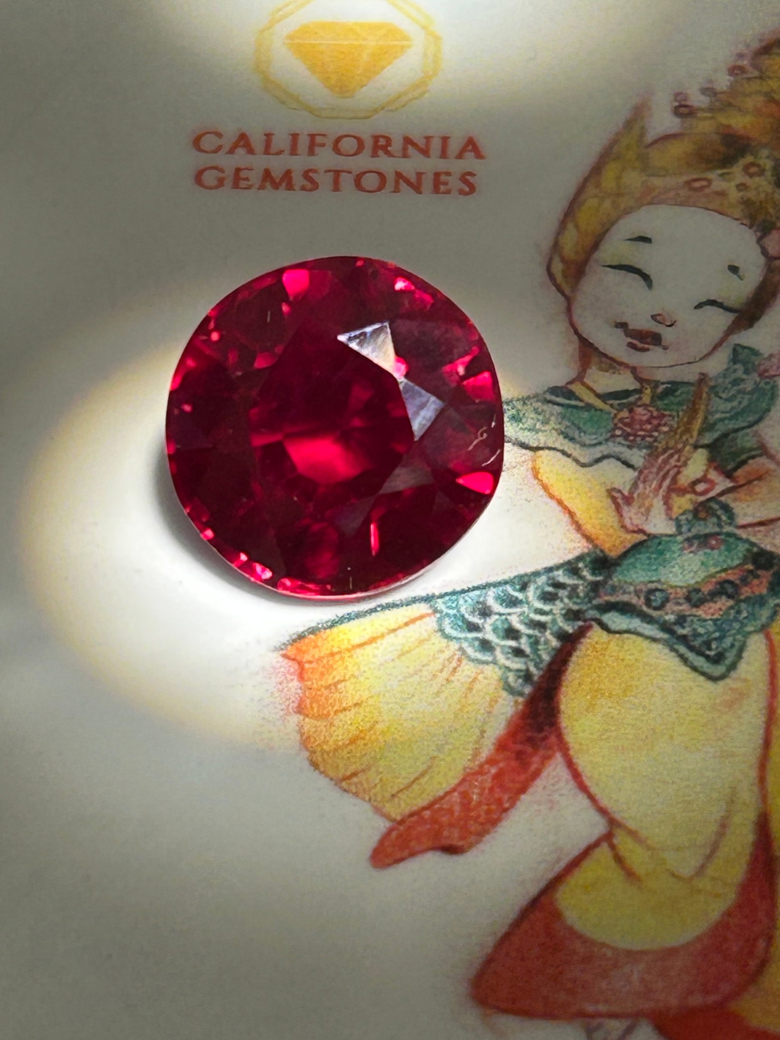 8.35 Carat ---- Natural Mozambique Blood Ruby --- Brilliant Round Cut---- Certified (1 of 3)