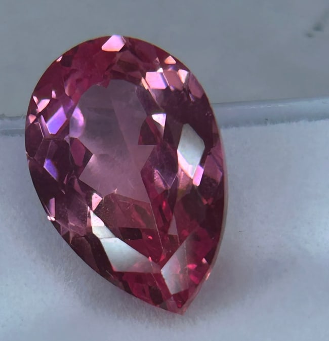12.0 Carat ---- Stunning Natural Brazilian Pink Morganite --- Pear Cut --- EGL Certified: Soft pink morganite is a high-clarity gemstone, internally flawless. Sourced from Brazil. Known for its romantic peachy-pink hue and excellent luster, this substantial, tear-drop shaped stone is facet