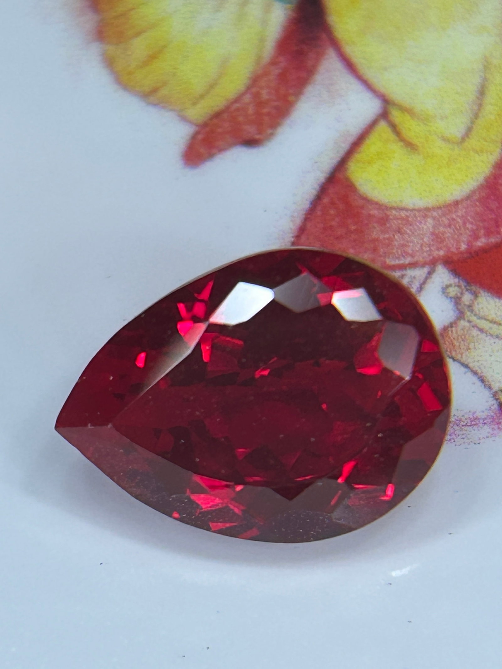 10 Carat Natural Burmese Ruby Pear Cut - 2