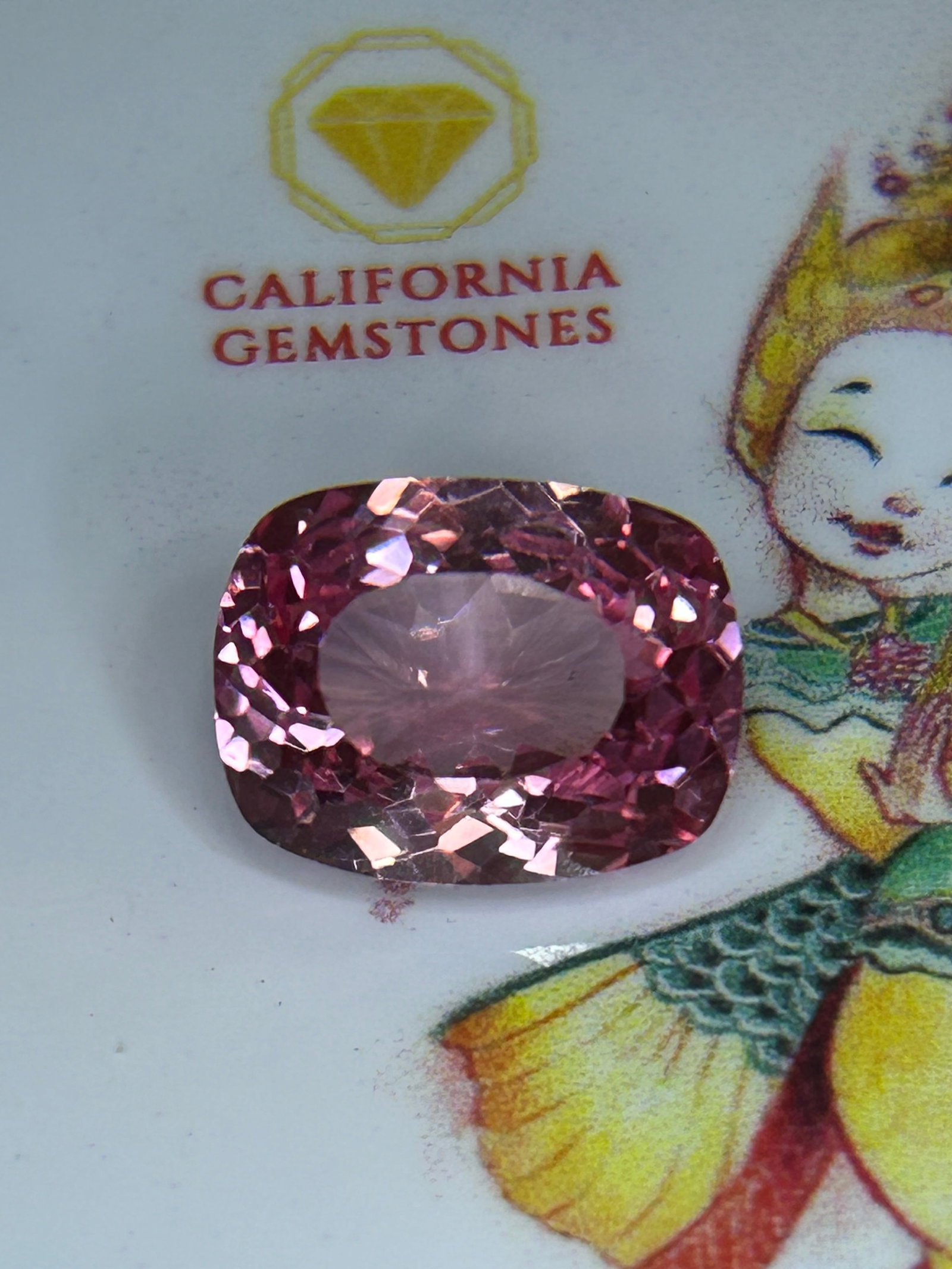 10.00 Carat ---- Natural Padparadscha Sapphire---- Mixed Cushion Cut: This sapphire features the iconic, delicate marriage of pink and orange hues—often described as a lotus flower—combined with a cushion cut, which maximizes its brilliance and fire.