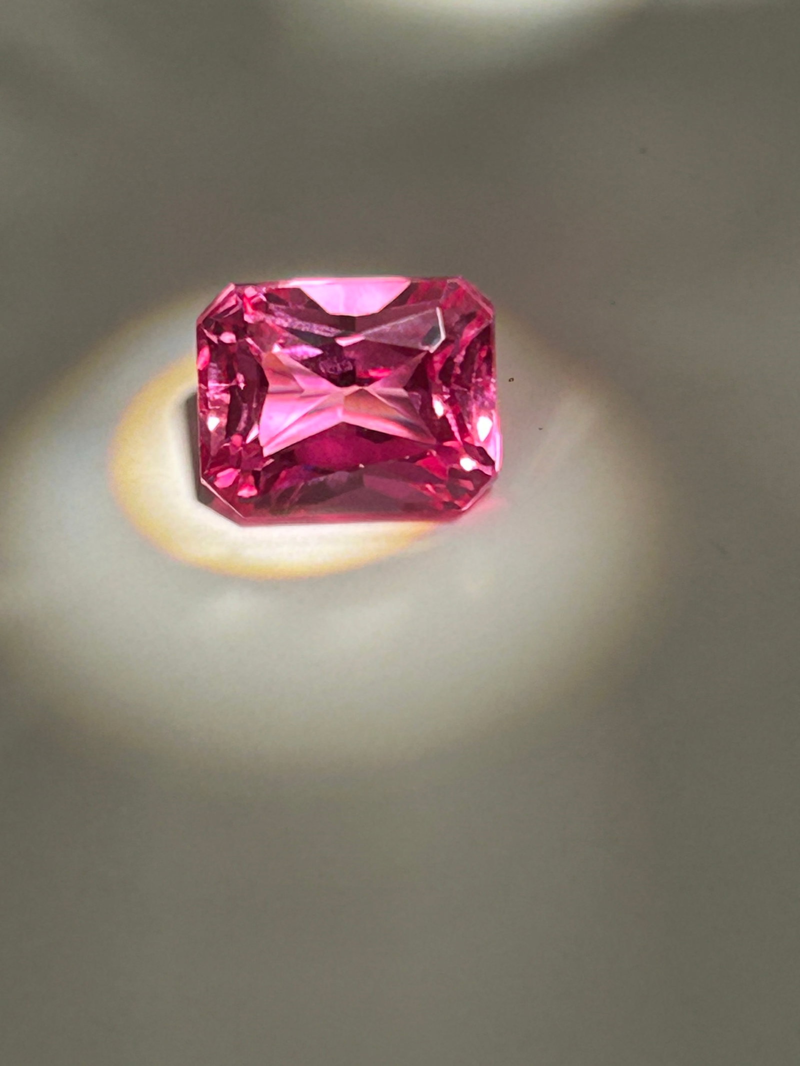 7.85 Carat --- Ceylon Pink Sapphire --- Emerald Step Cut (1 of 4)