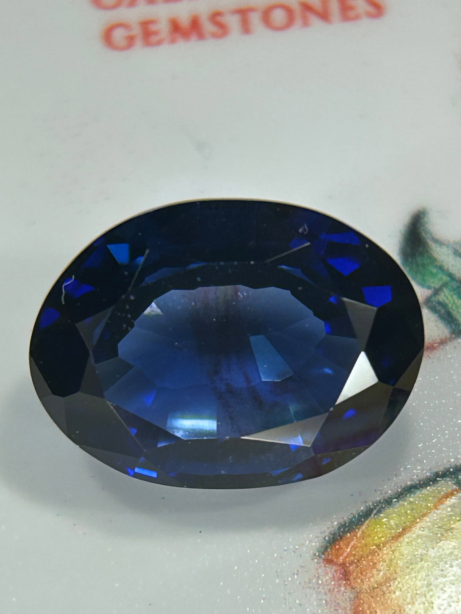 10.00 Carat ---Natural Ceylon Blue Sapphire ----Oval Cut: A majestic gemstone. Oval cuts maximize both carat weight retention and brilliance. Known historically as Ceylon, Sri Lanka is world-renowned for producing sapphires with an incredibly bright, vivid, 