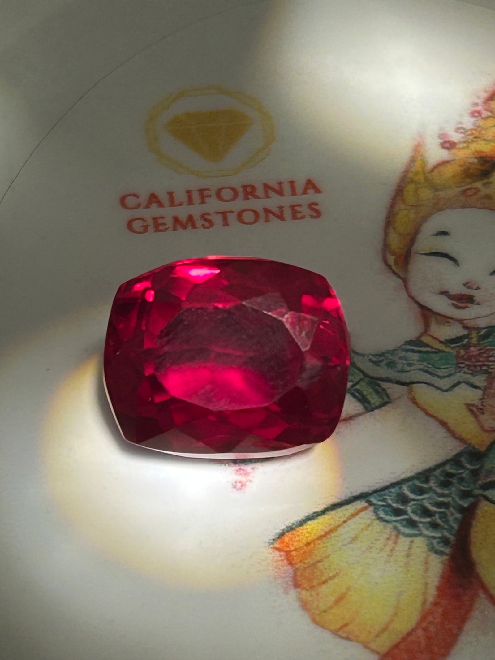 7.5 Carat ---- Blood Red Ruby --- Cushion Cut - 2