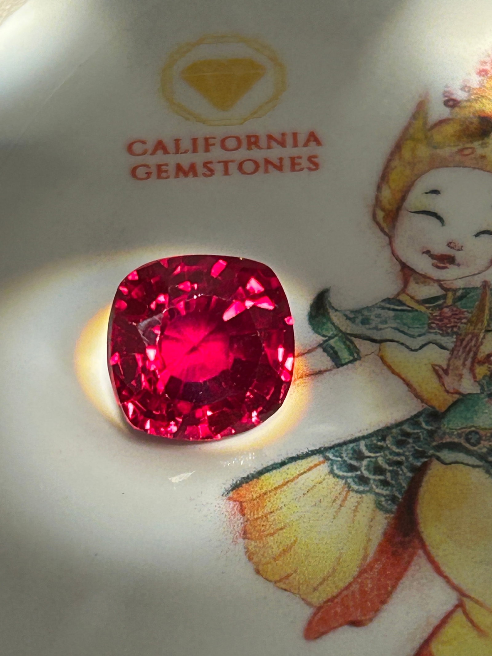 6.95 Carat ---- Natural Myanmar Blood Ruby ----Brilliant Cushion Cut: A world-class, gemstone. True, unheated Burmese rubies exhibiting "blood red" color are the most coveted in the world, renowned for their intense fluorescence and saturation. Historically mined in the