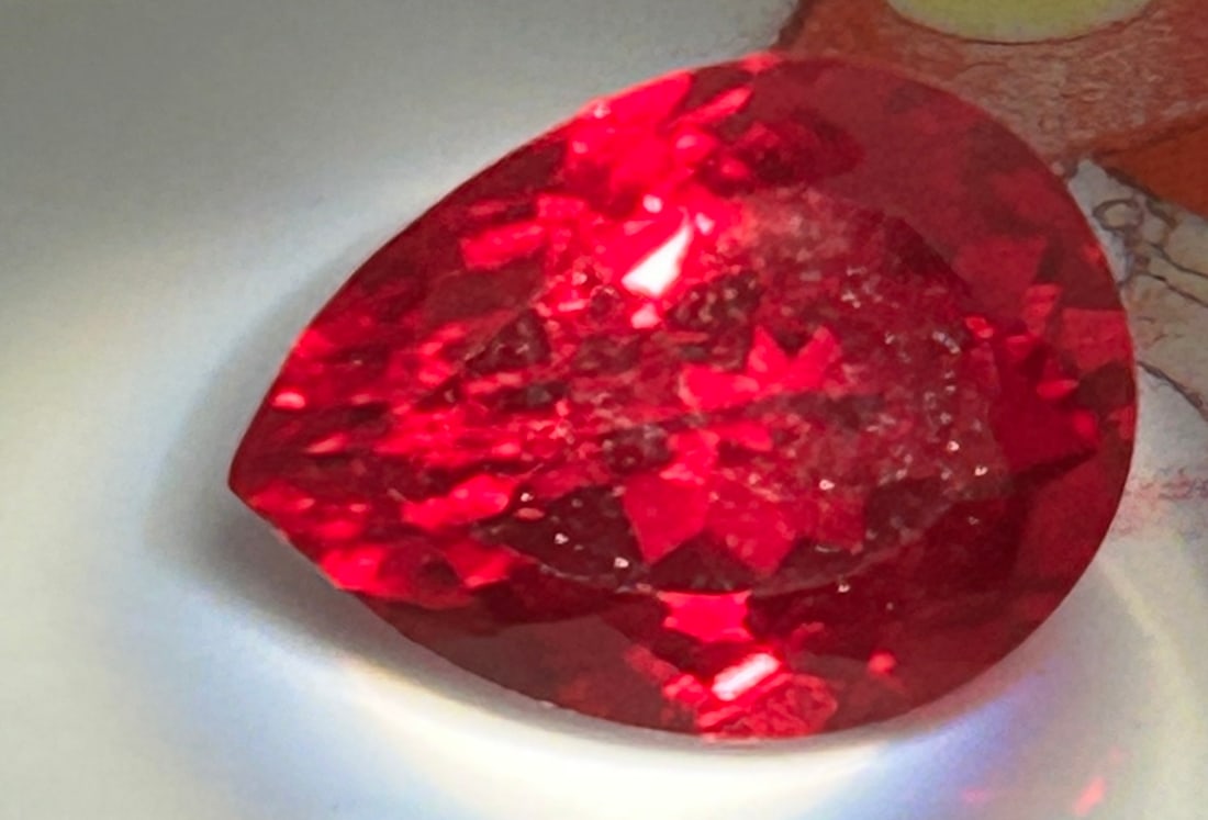 10 Carat -----Natural Burmese Ruby ----Pear Cut - 2