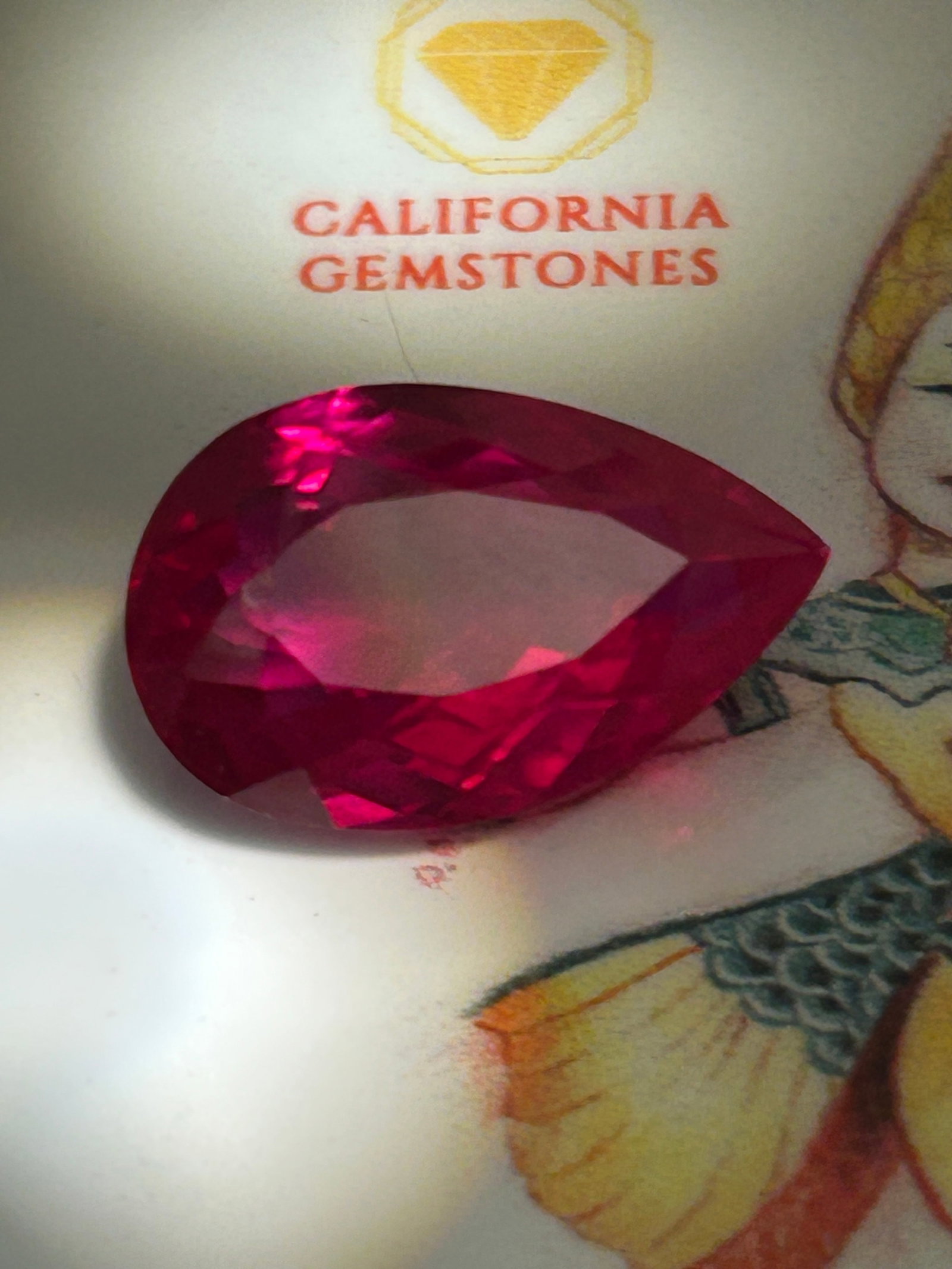 12.90 Carat --- Brazilian Pink Tourmaline --- Pear Cut: A highly luminous gemstone. Its distinct pear shape and deep saturation make it an exceptional choice for statement fine custom jewelry.