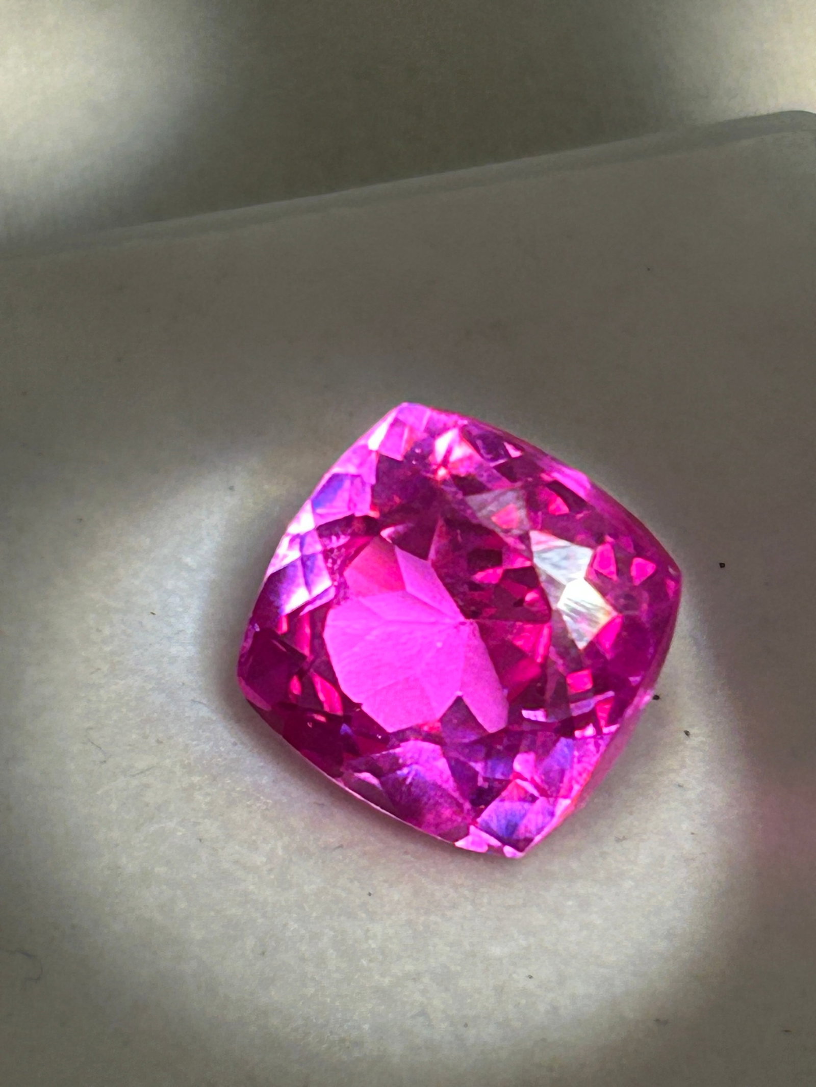 12.05 Carat Natural Pink Ruby Brilliant Cushion Cut (1 of 2)