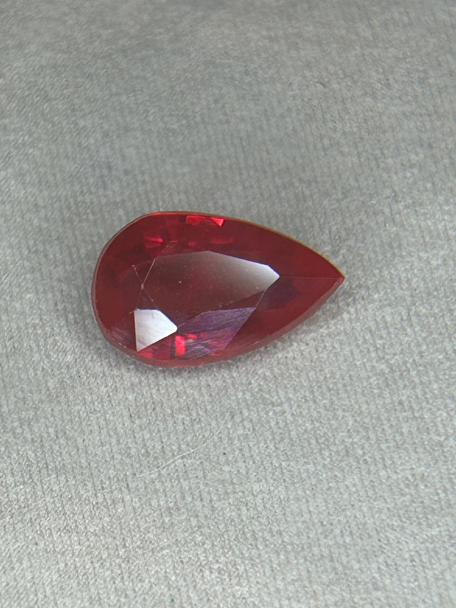 5.90 Carat ---- Natural Myanmar Ruby ---- Pear Cut - 3