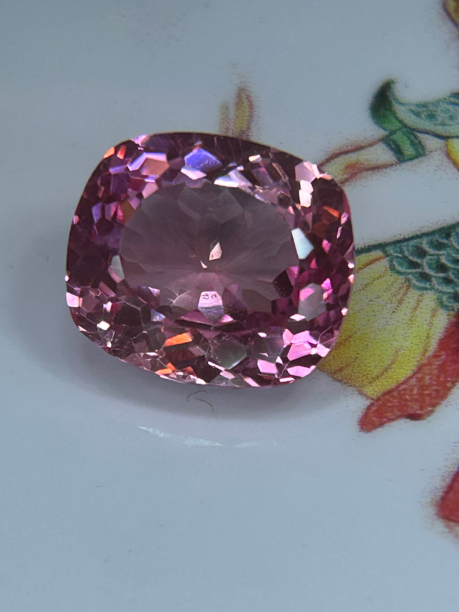 9.95 Carat Natural Ceylon Padparadscha Sapphire Cushion Cut--- EGL Certified: Exceptional gemstone featuring a unique sunset-like blend of pink and orange hues. At nearly 10 carats, a fine-quality unenhanced stone of this size is a major collector's item typically originating