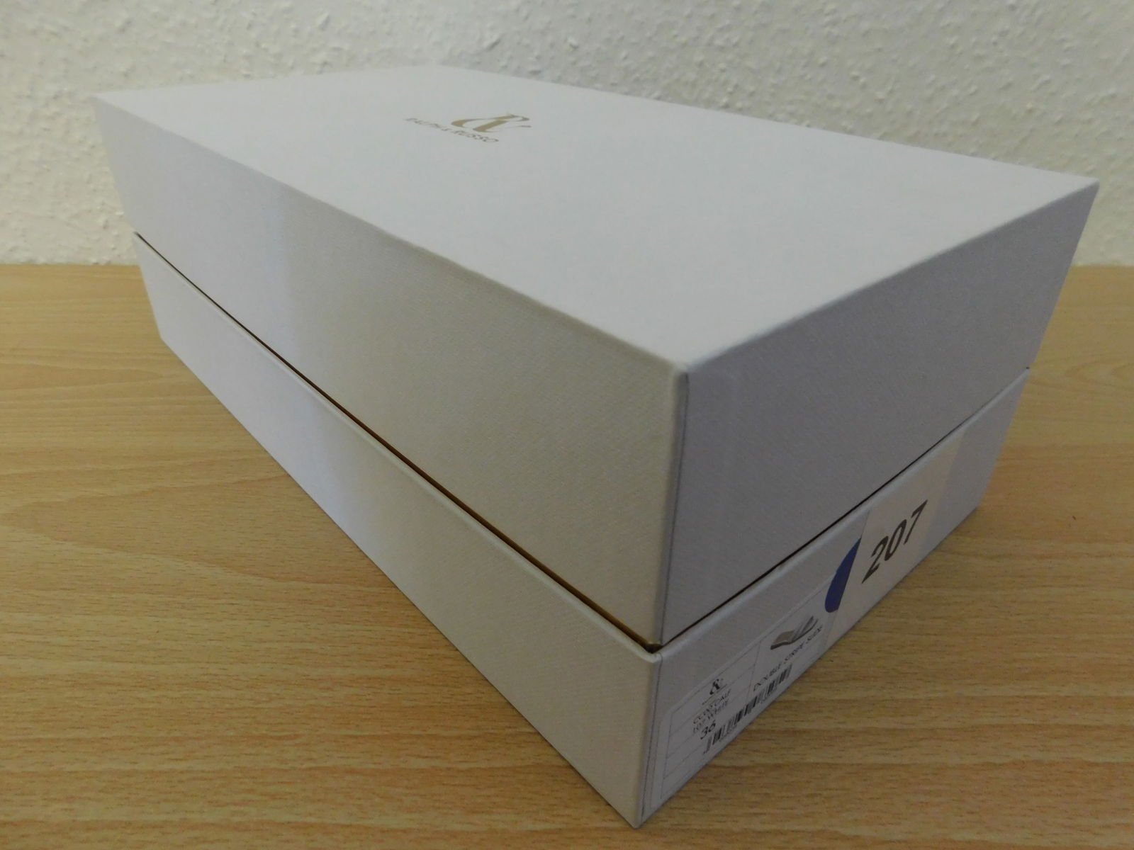 Pair of Ralph & Russo Double-Stripe Slide Sandals, Fabric Calf, White, With Box & Dust Bags. EU Size - 3