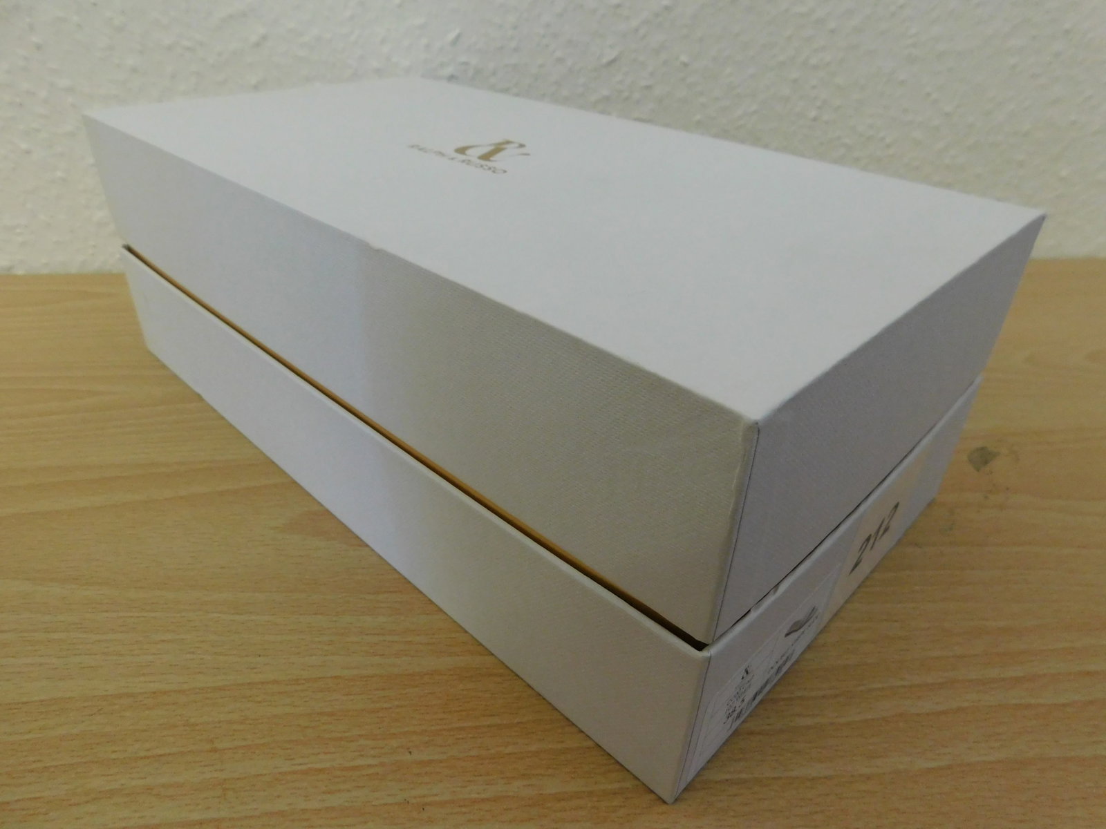 Pair of Ralph & Russo Double-Stripe Slide Sandals, Fabric Calf, White, With Box & Dust Bags. EU Size - 3