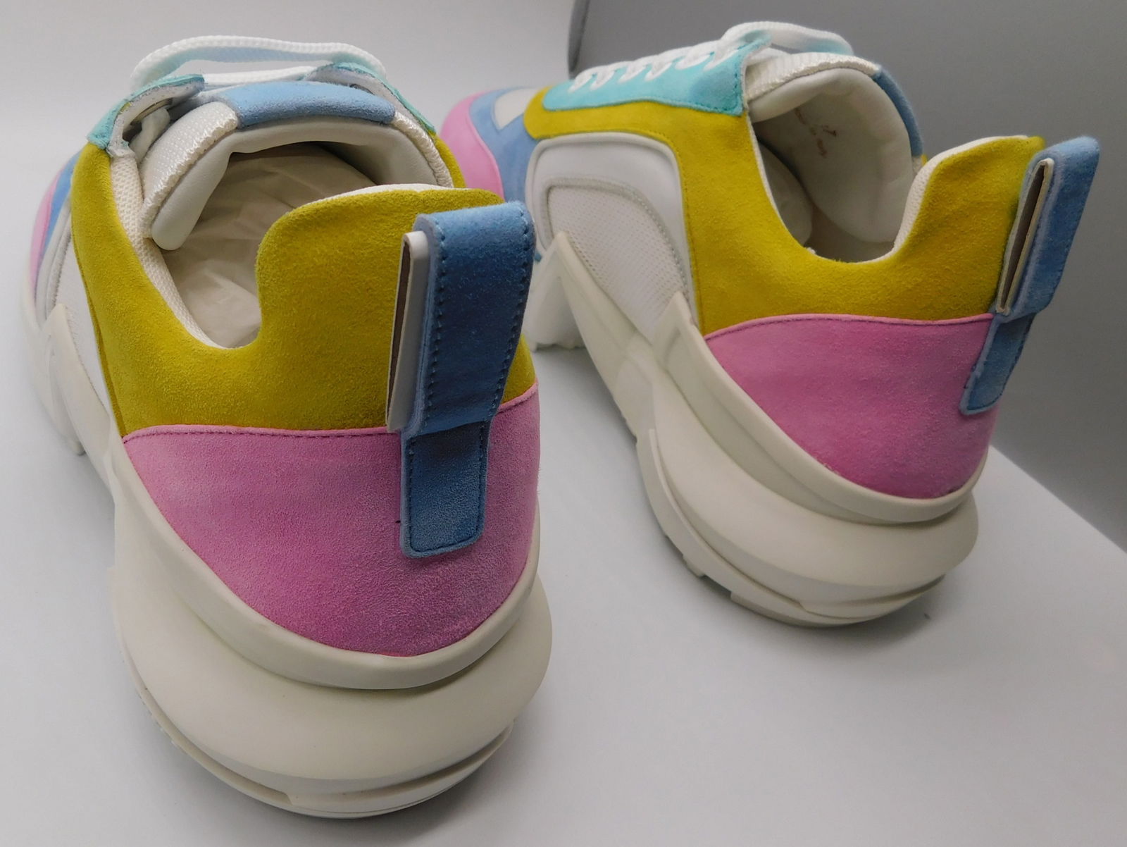 Pair of Ralph & Russo 4.0 Runner Sneakers, Suede Fabric, Multicolour, With Box & Dust Bags. EU Size - 2