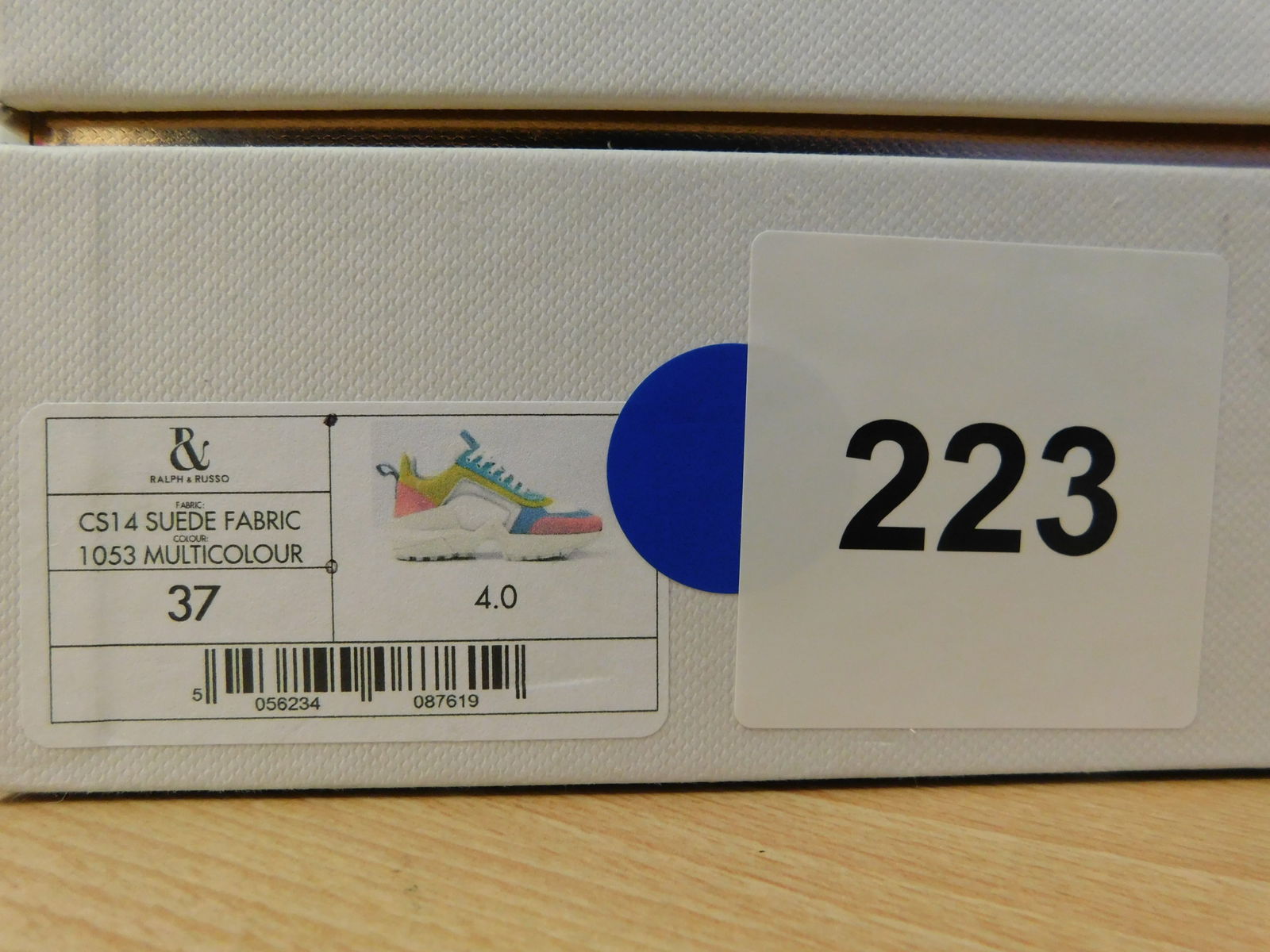 Pair of Ralph & Russo 4.0 Runner Sneakers, Suede Fabric, Multicolour, With Box & Dust Bags. EU Size - 9