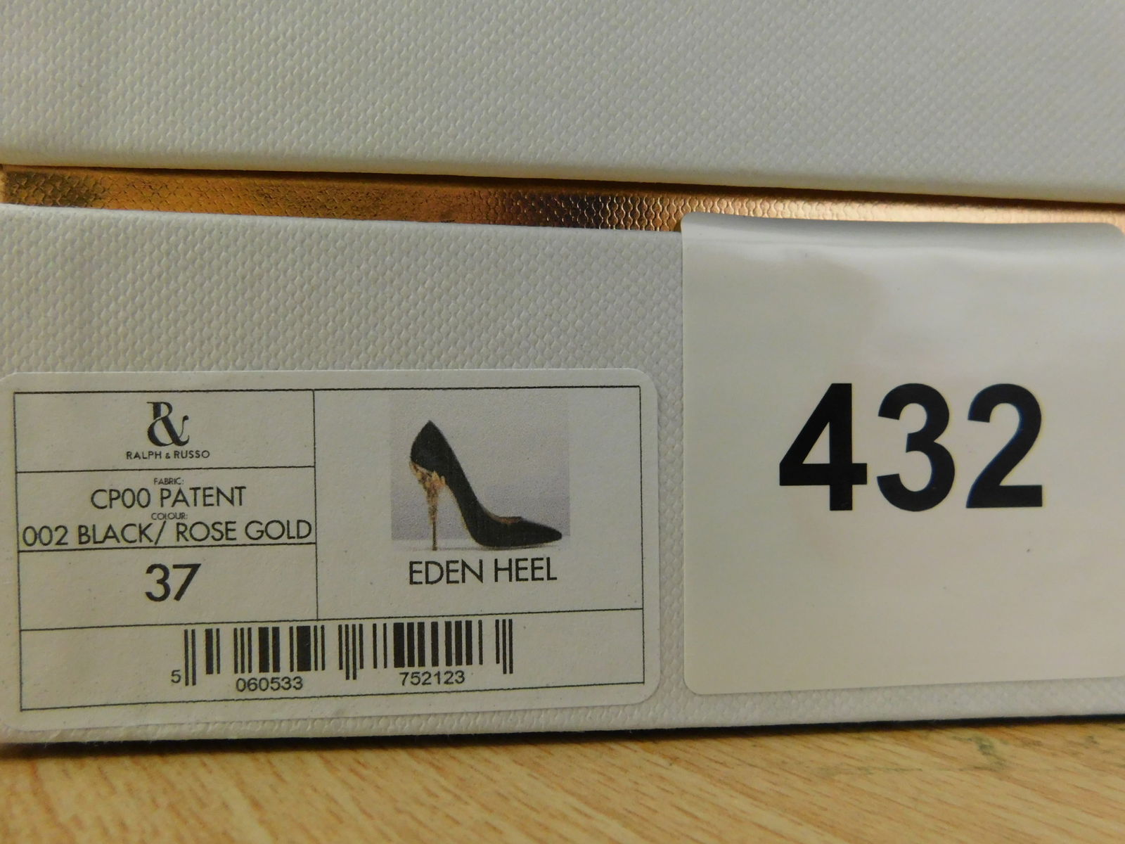 Pair of Ralph & Russo Eden Heel Pumps, Black/ Rose Gold, With Box & Dust Bags. EU Size 37. - 4