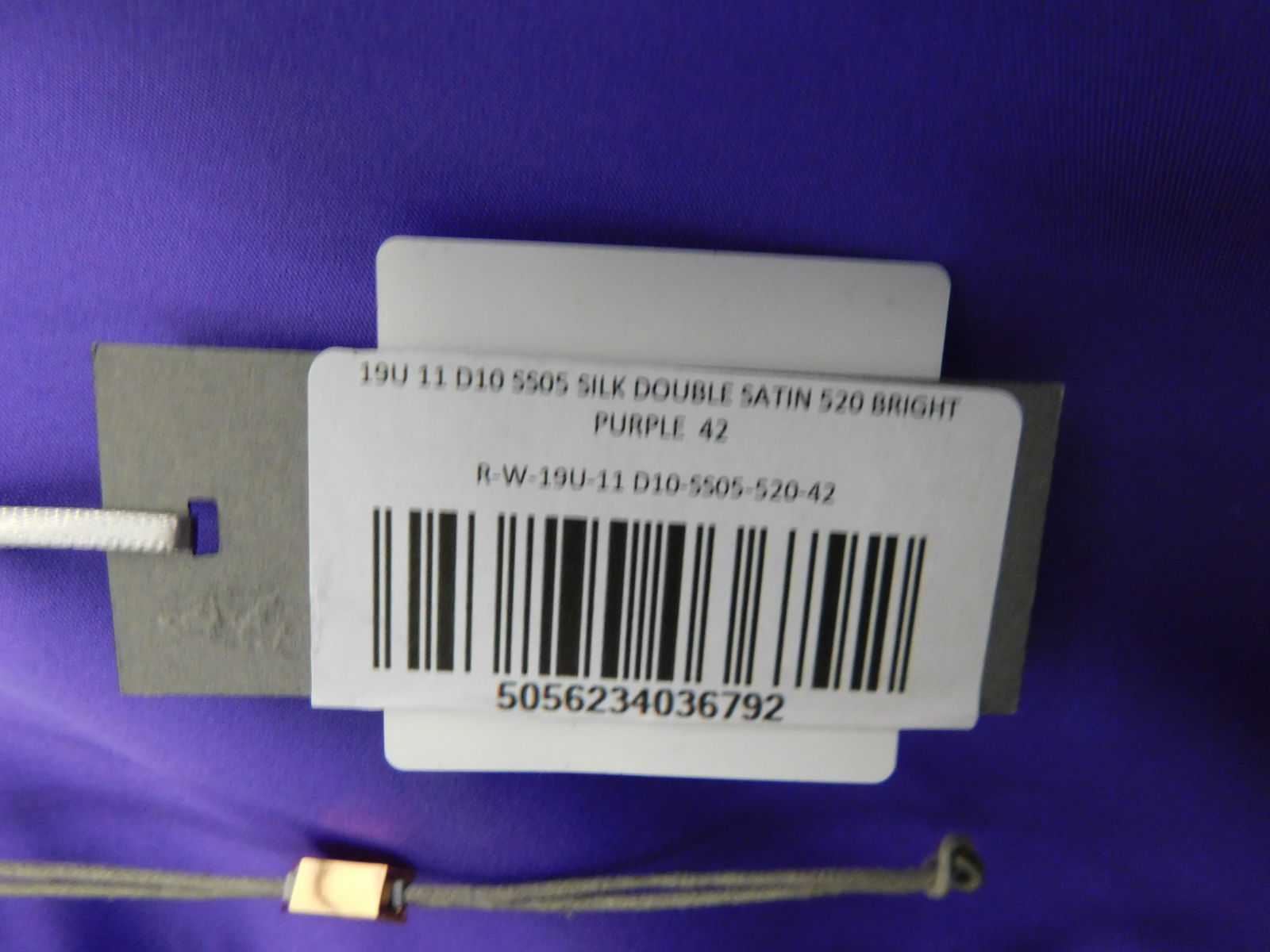 Ralph & Russo 19U 11 D10 SS05 Angelina Double Silk Satin Asymetric Dress, 520 Bright Purple Dress, - 4