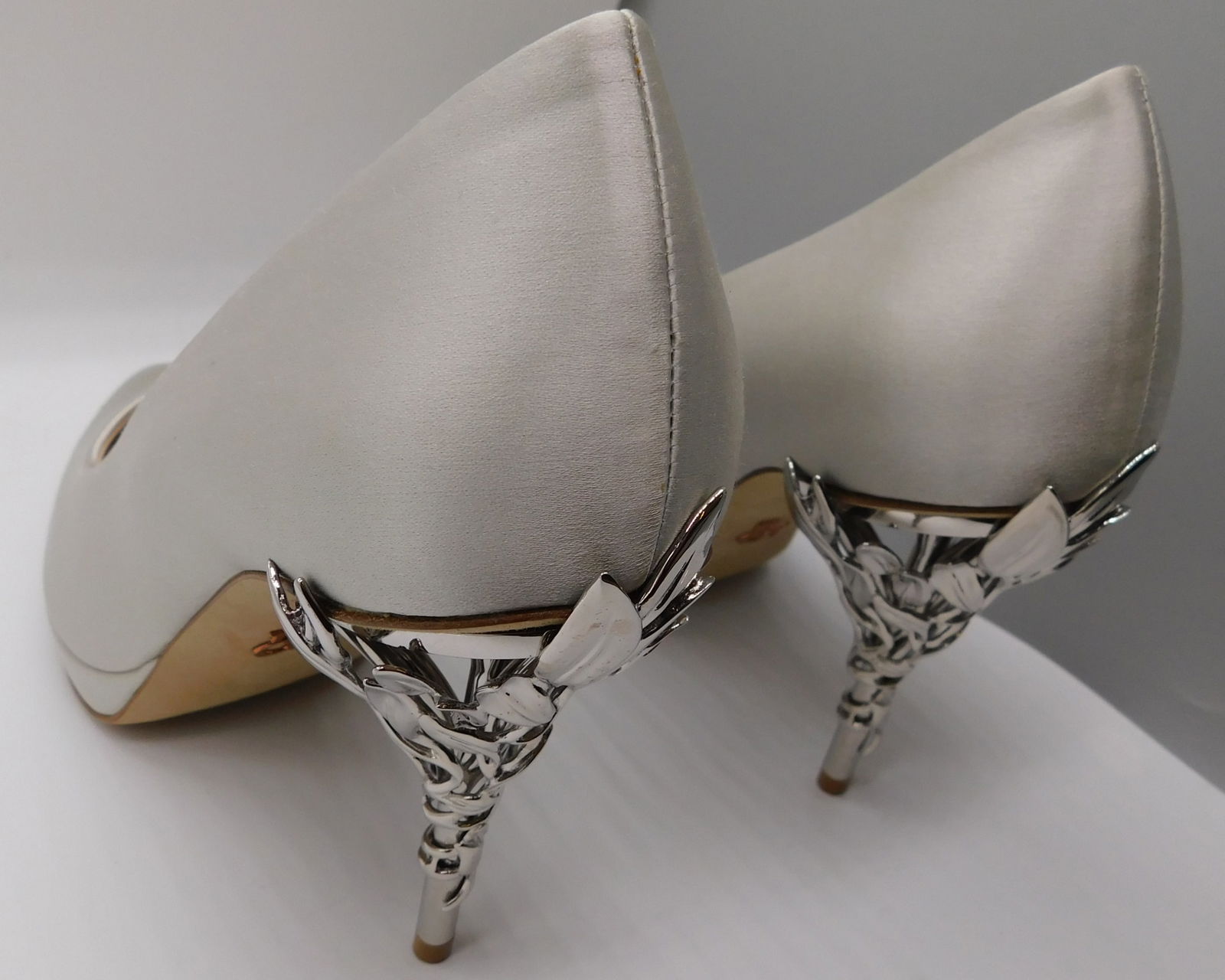 Pair of Ralph & Russo Eden Platform Heels, Silver/ Silver, With Box & Dust Bags. EU Size 38. - 2
