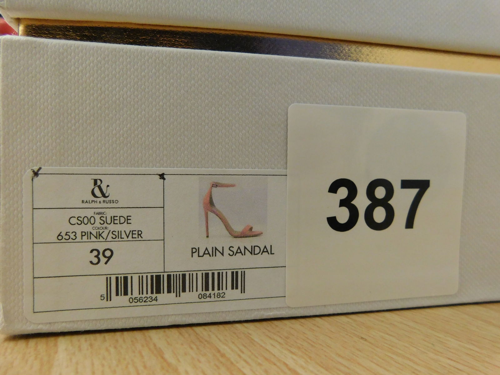 Pair of Ralph & Russo Plain Sandals, Suede Material, Pink/ Silver, With Box & Dust Bags. EU Size 39. - 7