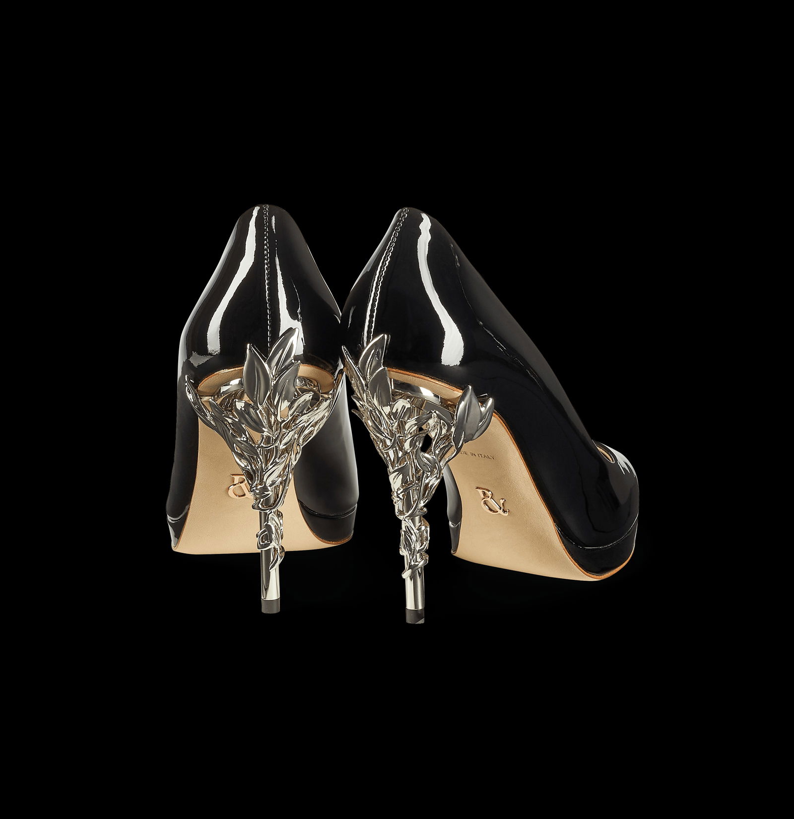 Pair of Ralph & Russo Eden Platform Heels, Black/ Silver, With Box & Dust Bags. EU Size 35. - 4