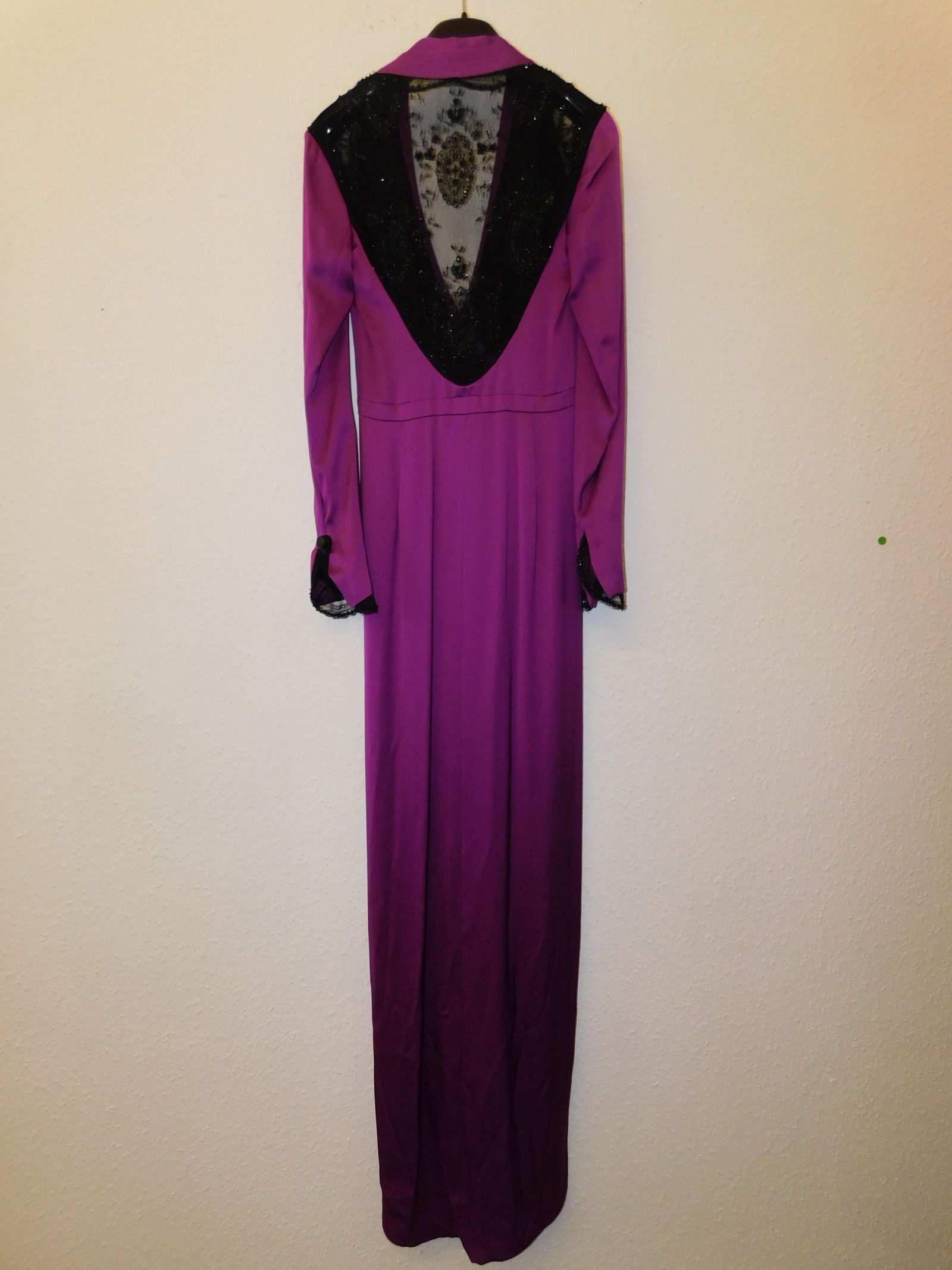 Ralph & Russo 19P11 E29, Sample 22 Evening Robe Dress with Embroidered Lace Inserts, Size 36 (RRP &# - 5