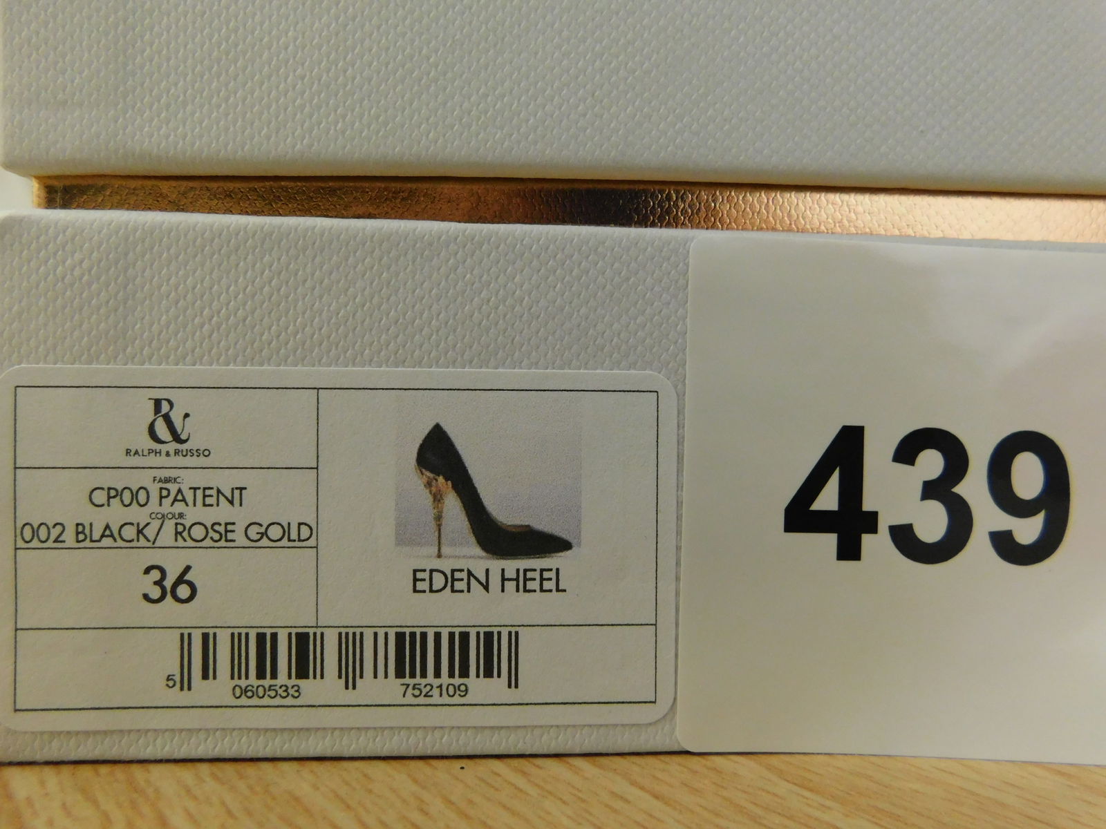 Pair of Ralph & Russo Eden Heel Pumps, Black/ Rose Gold, With Box & Dust Bags. EU Size 36. - 4